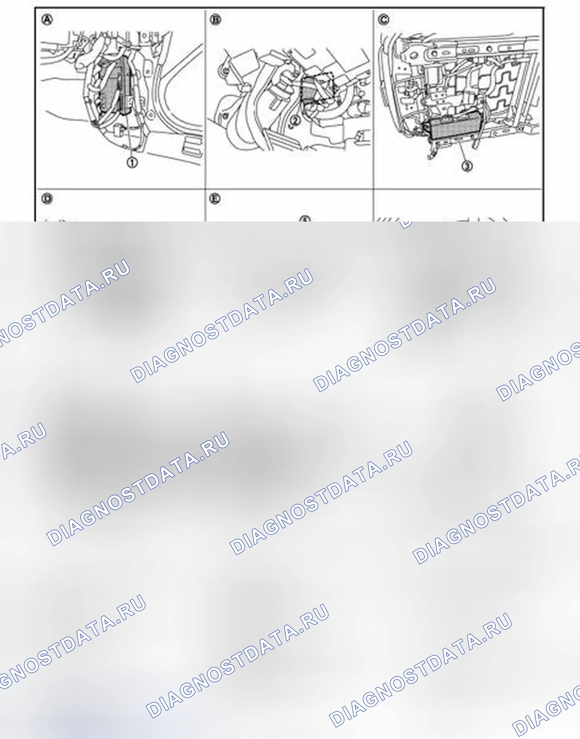 Рис. 28: ФУНКЦИЯ ПАМЯТИ: Расположение компонентов. Infiniti G37 IV рестайлинг