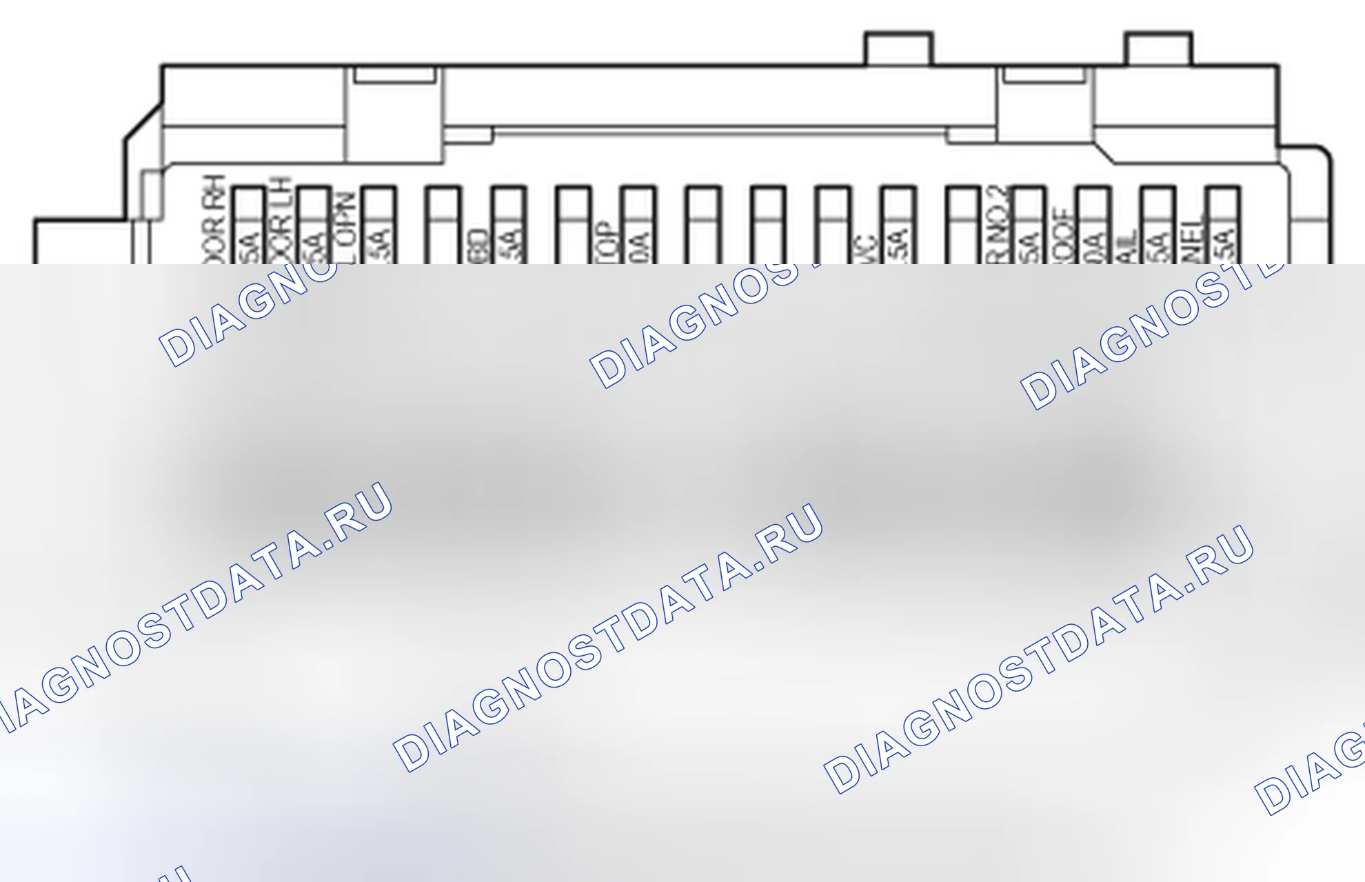 Рис. 305: Расположение реле J / B на приборной панели (3 из 3). Toyota Camry XV40