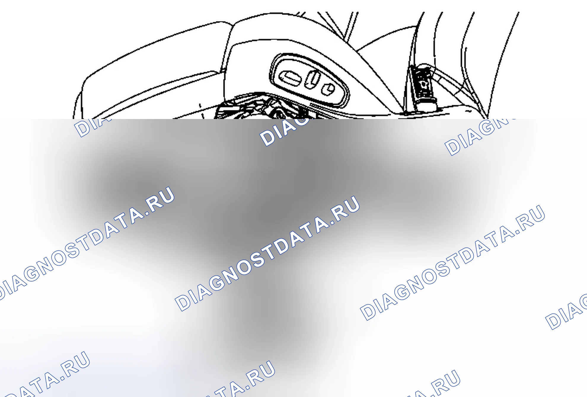 Рис. 53: Замена модуля памяти регулятора сиденья водителя или пассажира. Cadillac ELR I