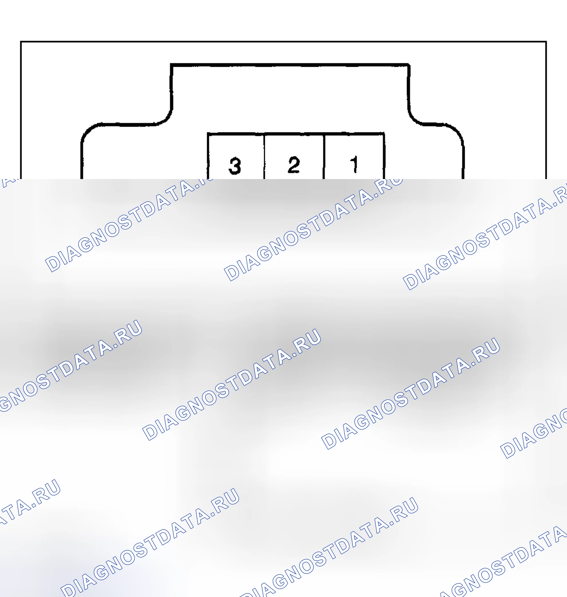 Рис. 3: Виды с торца разъема открывания двери гаража. Hyundai Venue I