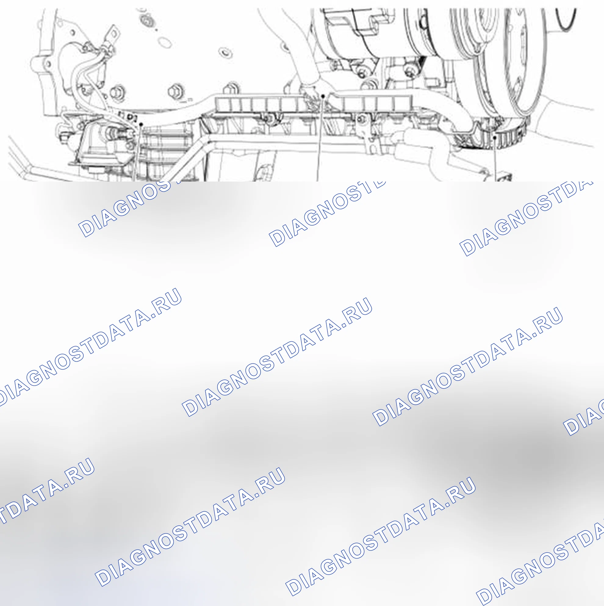 Рис. 460: Жгут проводов двигателя. Ford Pickup F250 Super Duty II