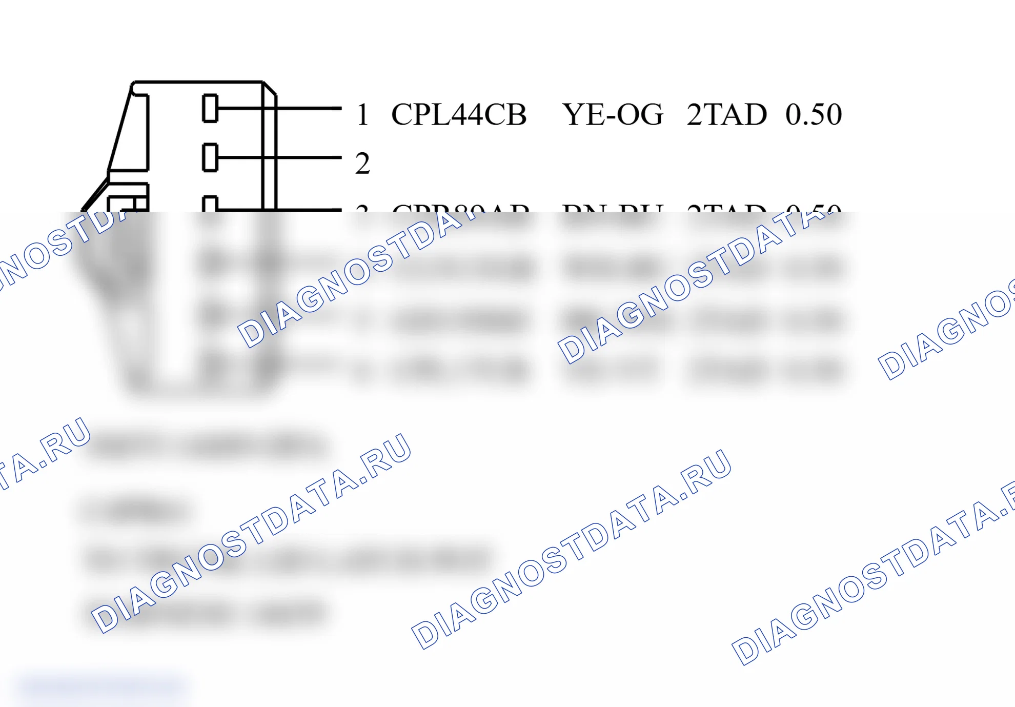 Распиновка разъёма Latch. Ford C-MAX I рестайлинг