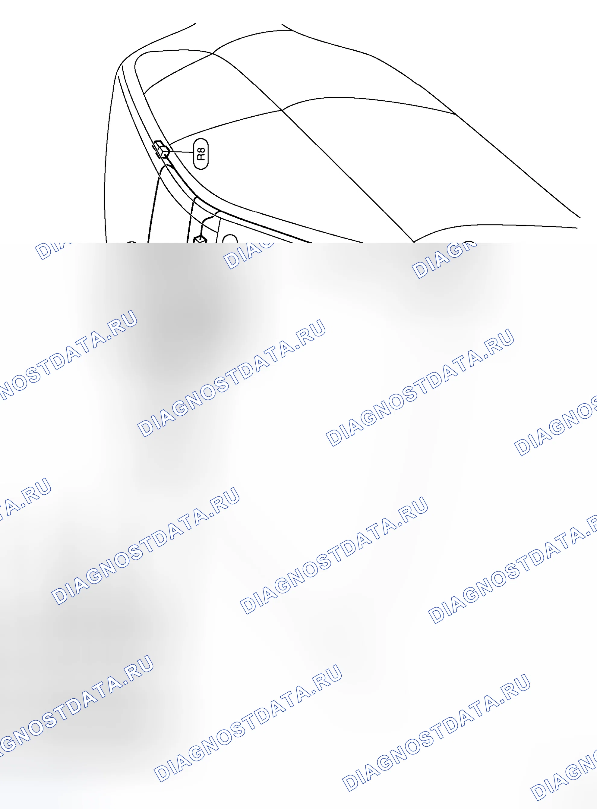 Рис. 59: ЖГУТ КОМНАТНЫХ ЛАМП. Honda Integra I