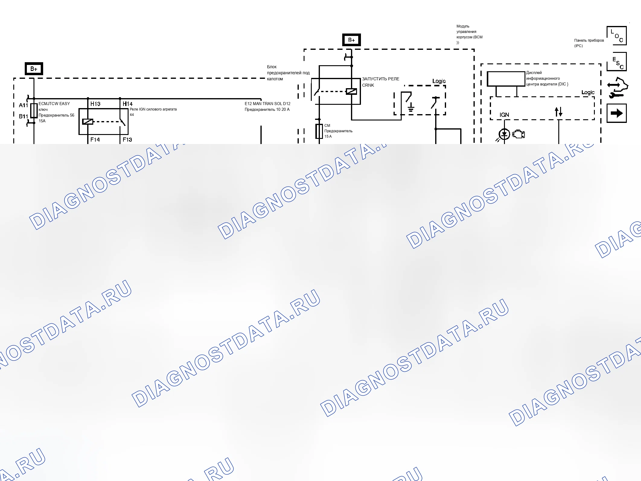 Рис. 4: Схема управления двигателем (LS3). Chevrolet Corvette C6