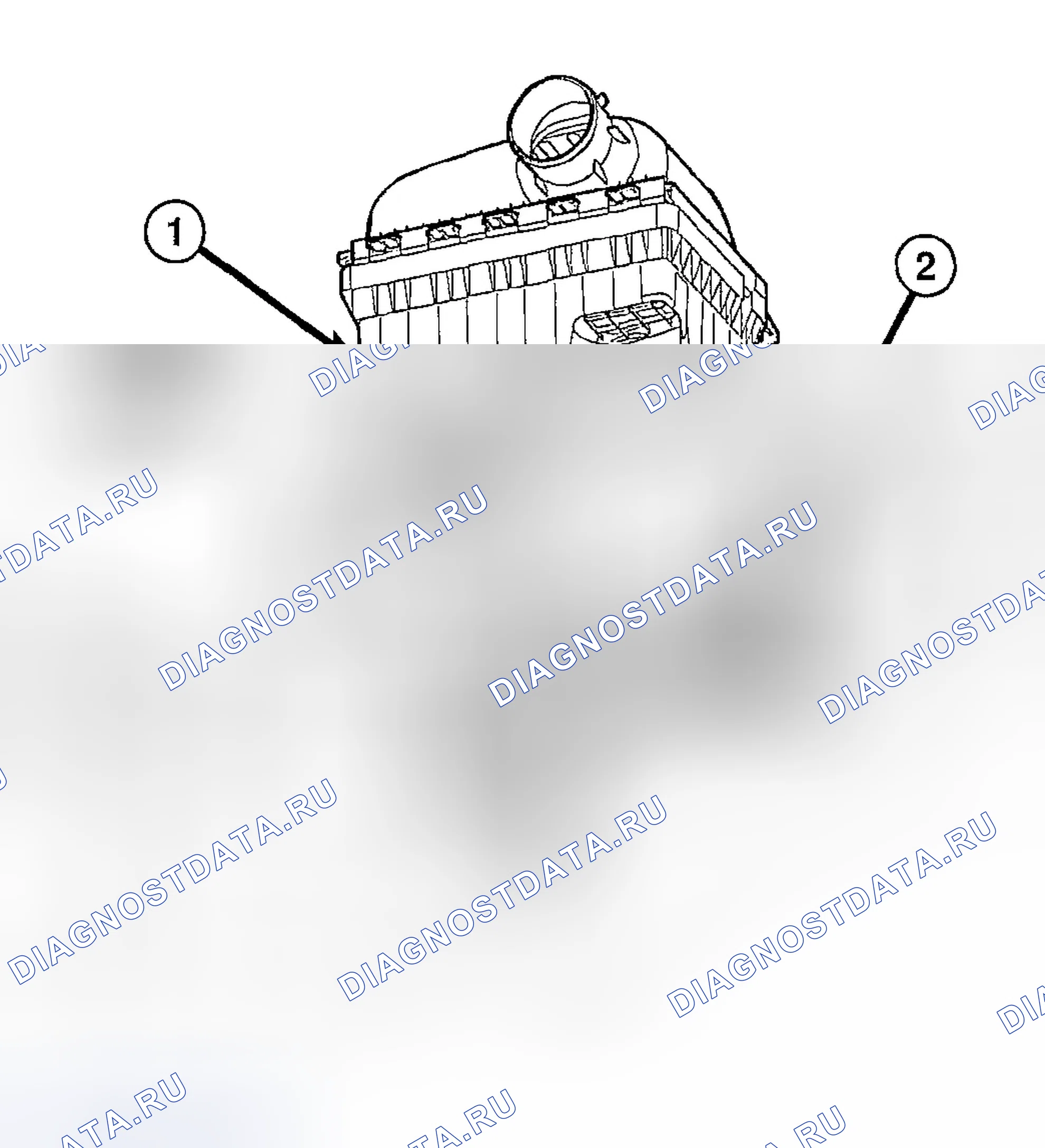 Рис. 107: Корпус в сборе. Dodge Durango II