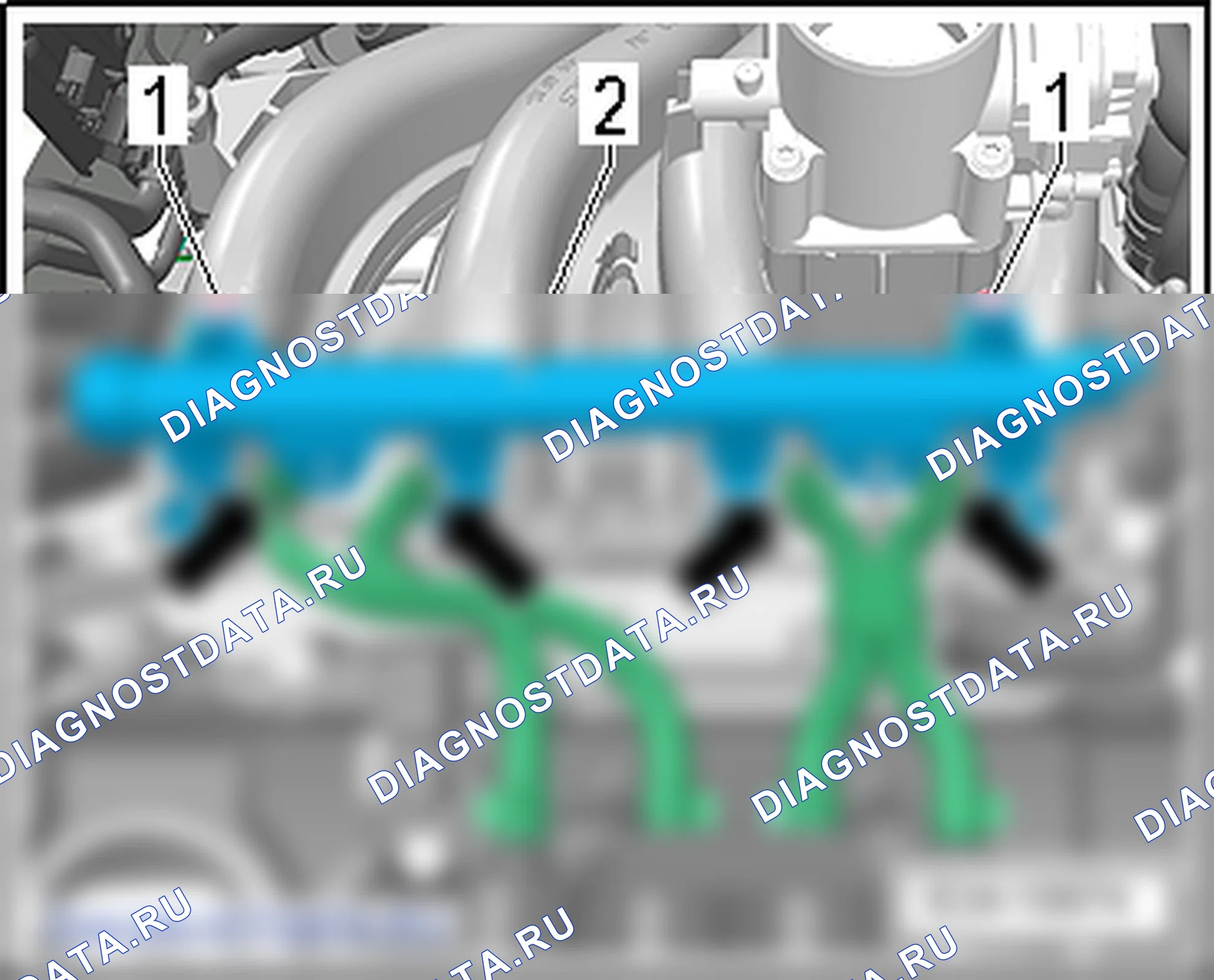 Система впрыска топлива (4-цилиндровый впрысковый двигатель (1,6 л, BiFuel)). SEAT Ibiza IV