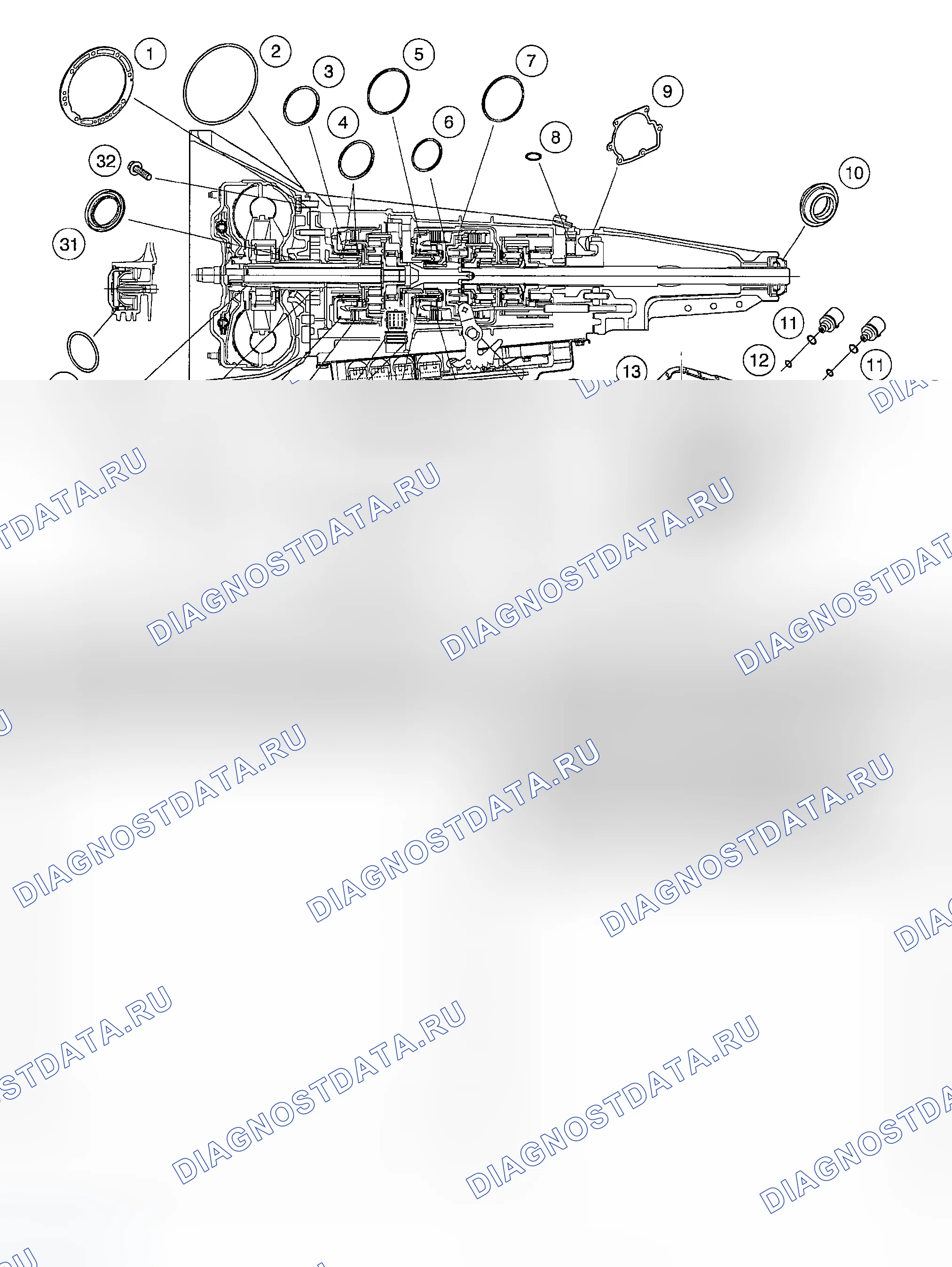 Рис. 716: УПЛОТНЕНИЯ, КОЛЬЦА И ПРОКЛАДКИ. Ford Explorer Sport Trac I