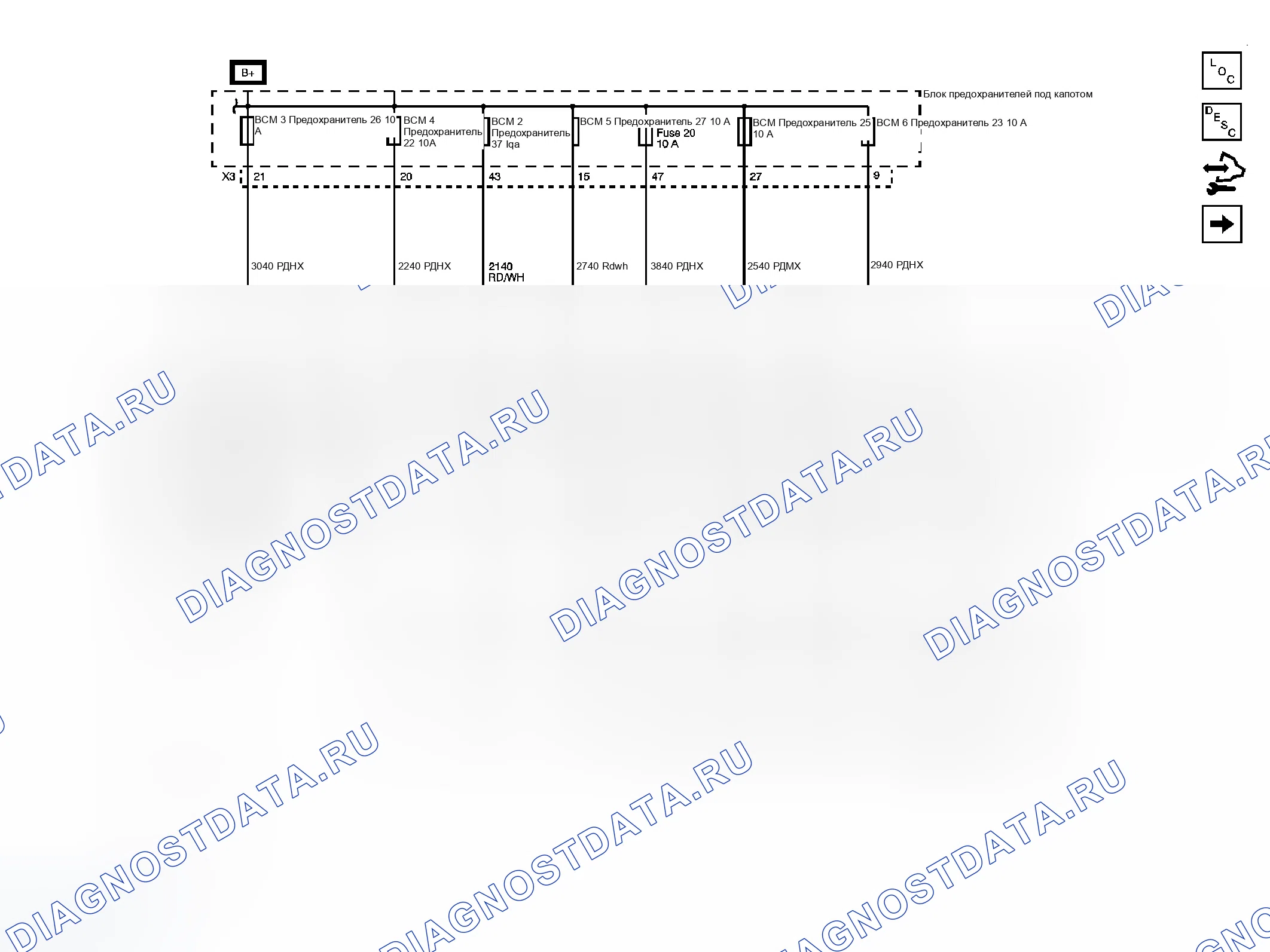 Рис. 4: Схема системы управления кузовом. GMC Savana H1500 