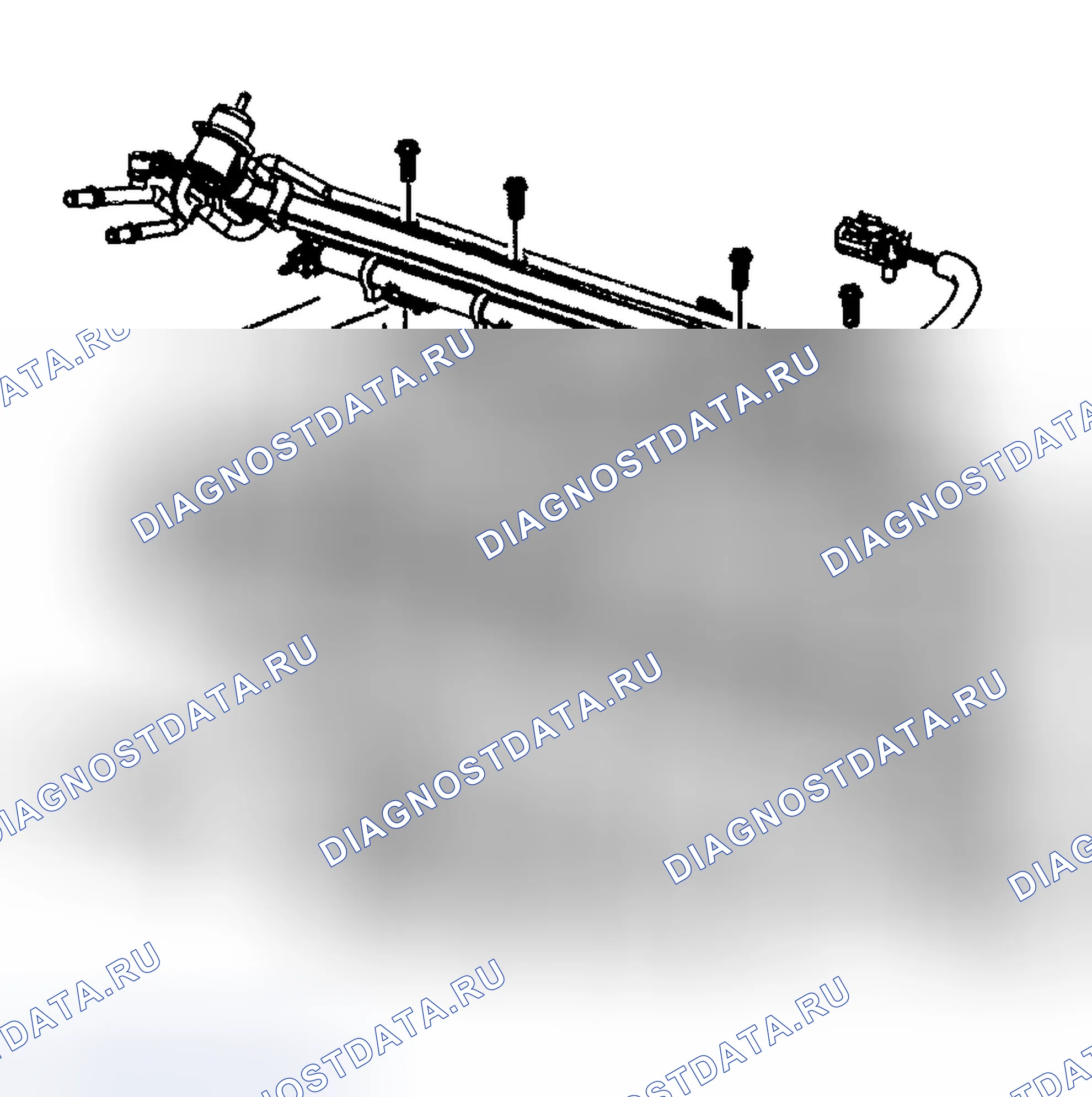 Рис. 1139: Монтаж топливопровода и форсунок. Chevrolet TrailBlazer I