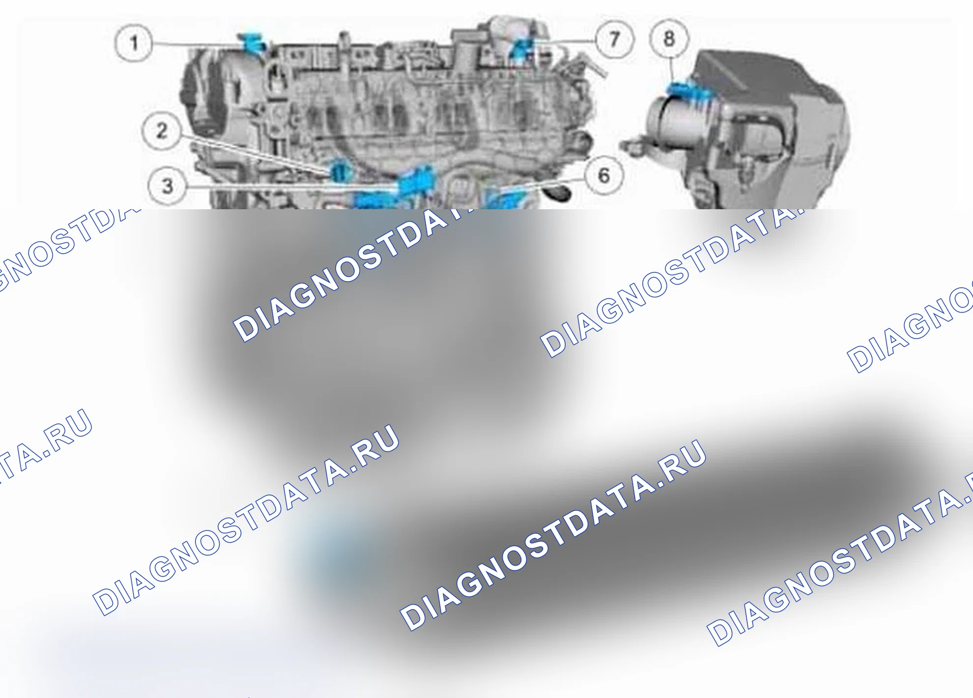 Рис. 33: Левый двигатель. Ford Focus III