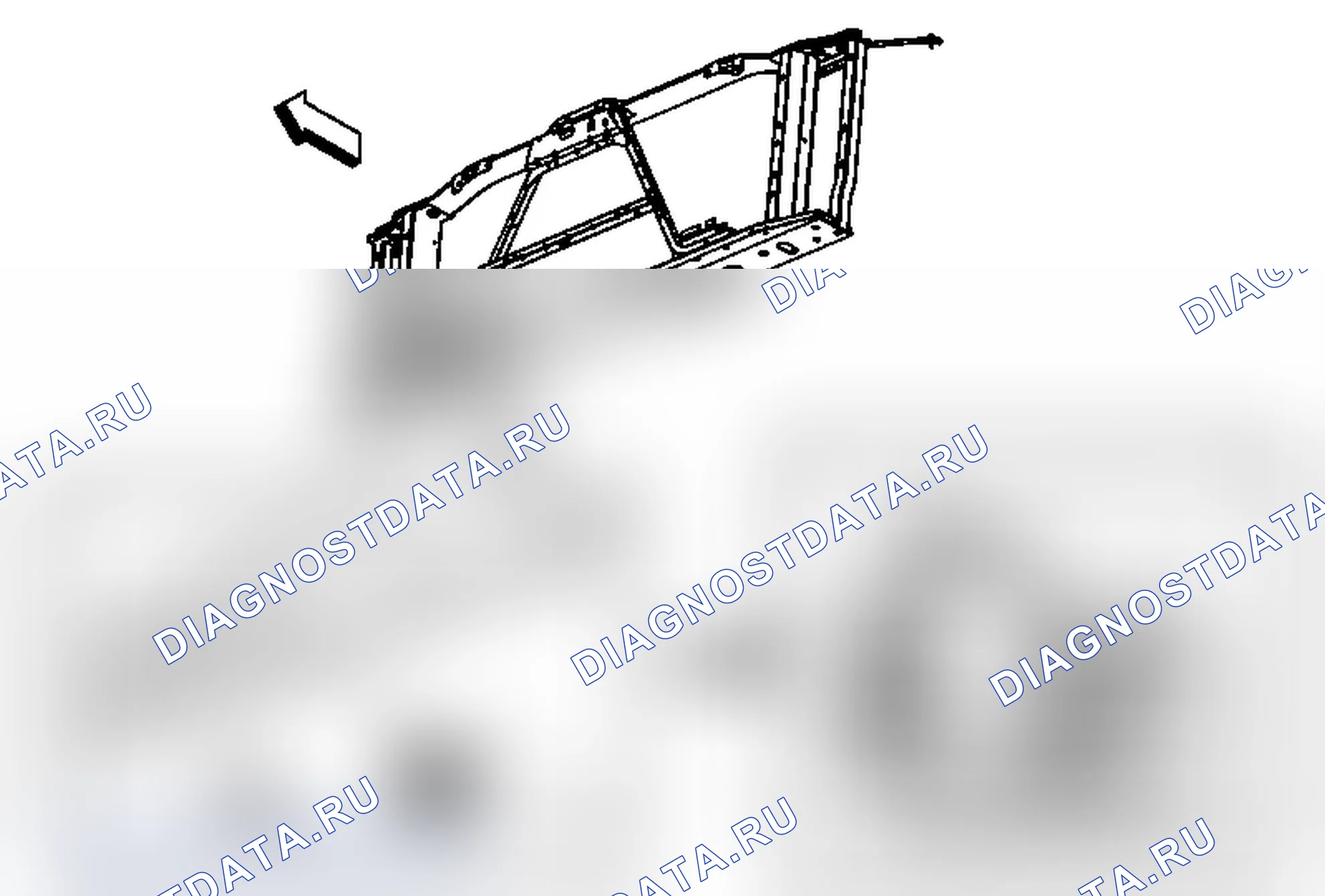 Рис. 7: Замена датчика переднего конца надувного ограничителя. GMC Cab & Chassis Sierra 3500 HD 