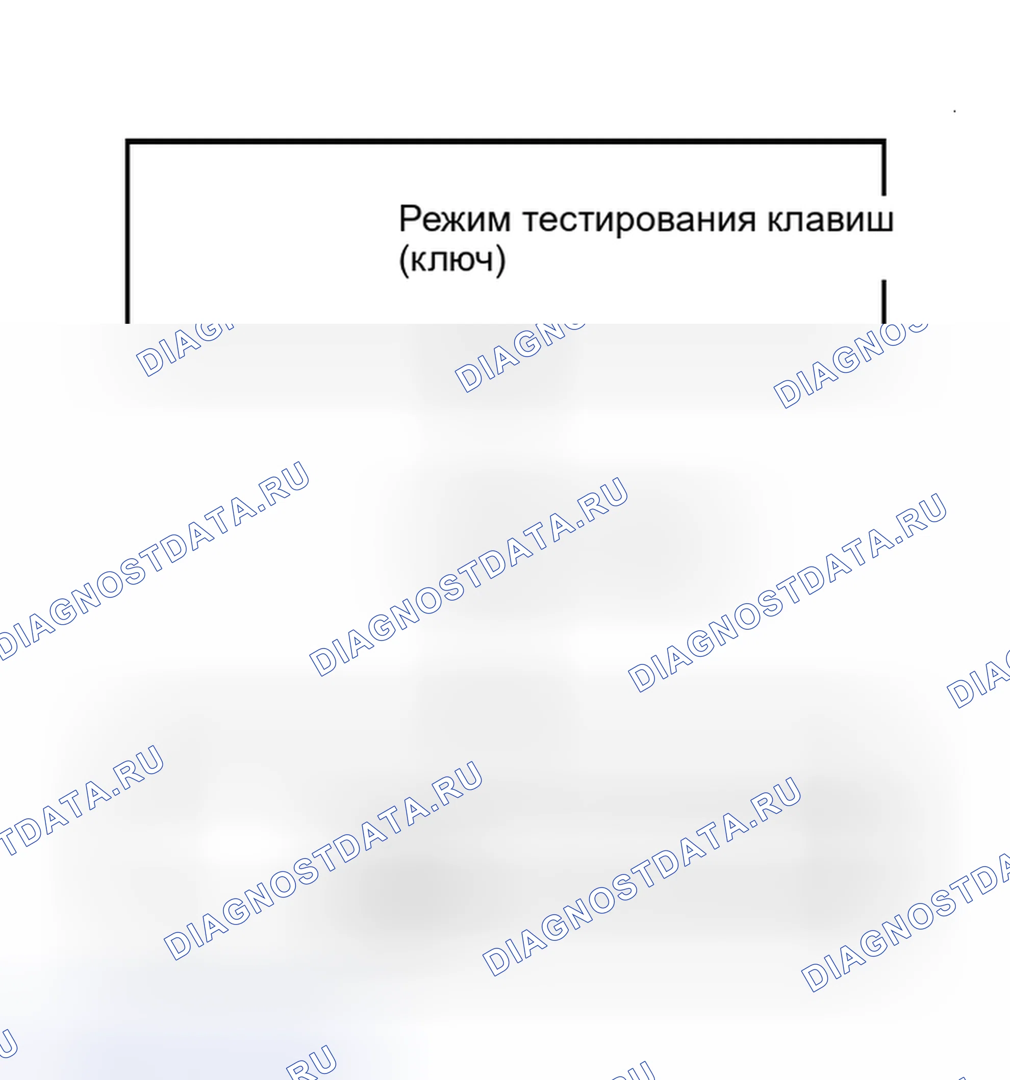 Рис. 12: Ключевой тестовый режим (ключ) для AM / FM-ленты и АМ / ЧМ-лент / CD-радиоприемников. Kia Rio I рестайлинг