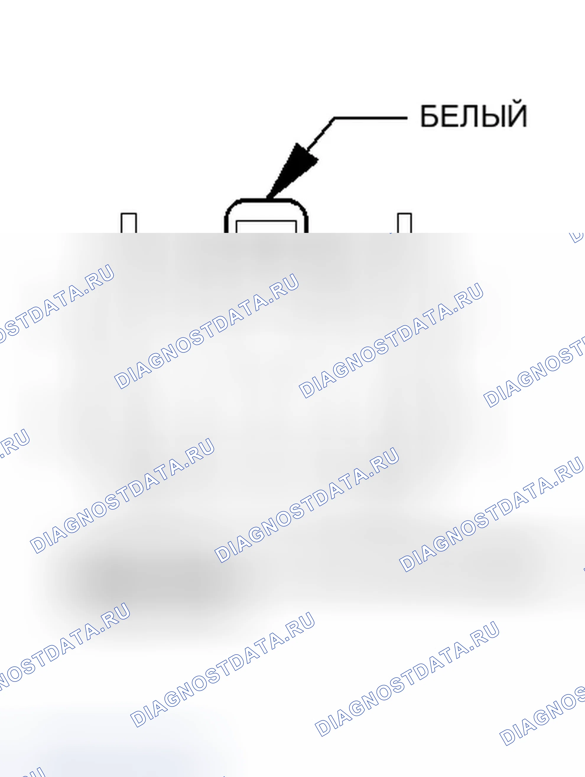 Рис. 5: Вид с торца разъема двигателя регулируемых педалей. Chrysler Pacifica CS