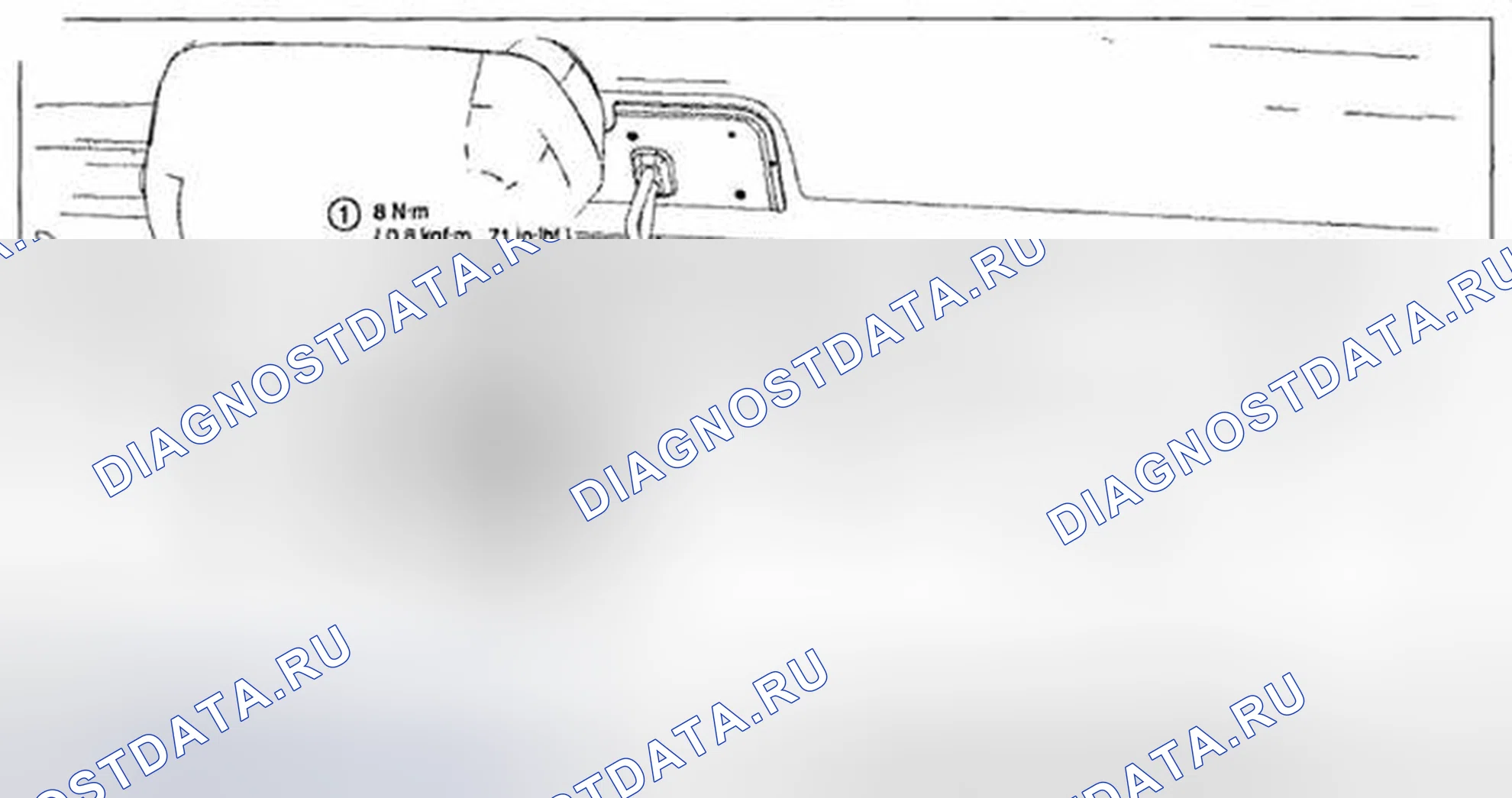 Рис. 32: СНЯТИЕ / УСТАНОВКА ЗАЩЕЛКИ СТЕКЛА дверь багажника. Mazda Tribute II