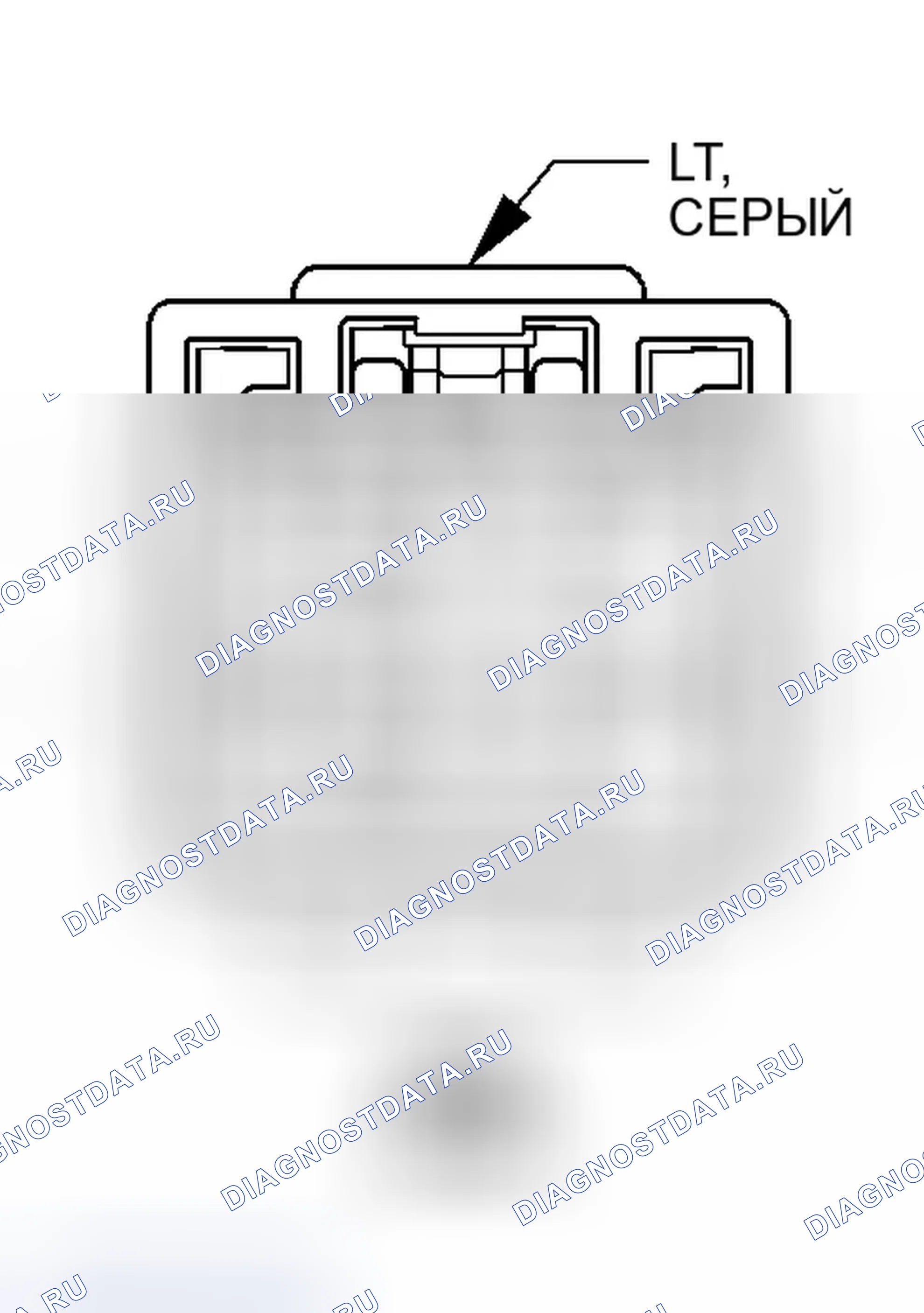 Рис. 27: Вид с торца соединительного элемента (хэтчбек) со стороны дверь багажника (C304). Dodge Magnum I