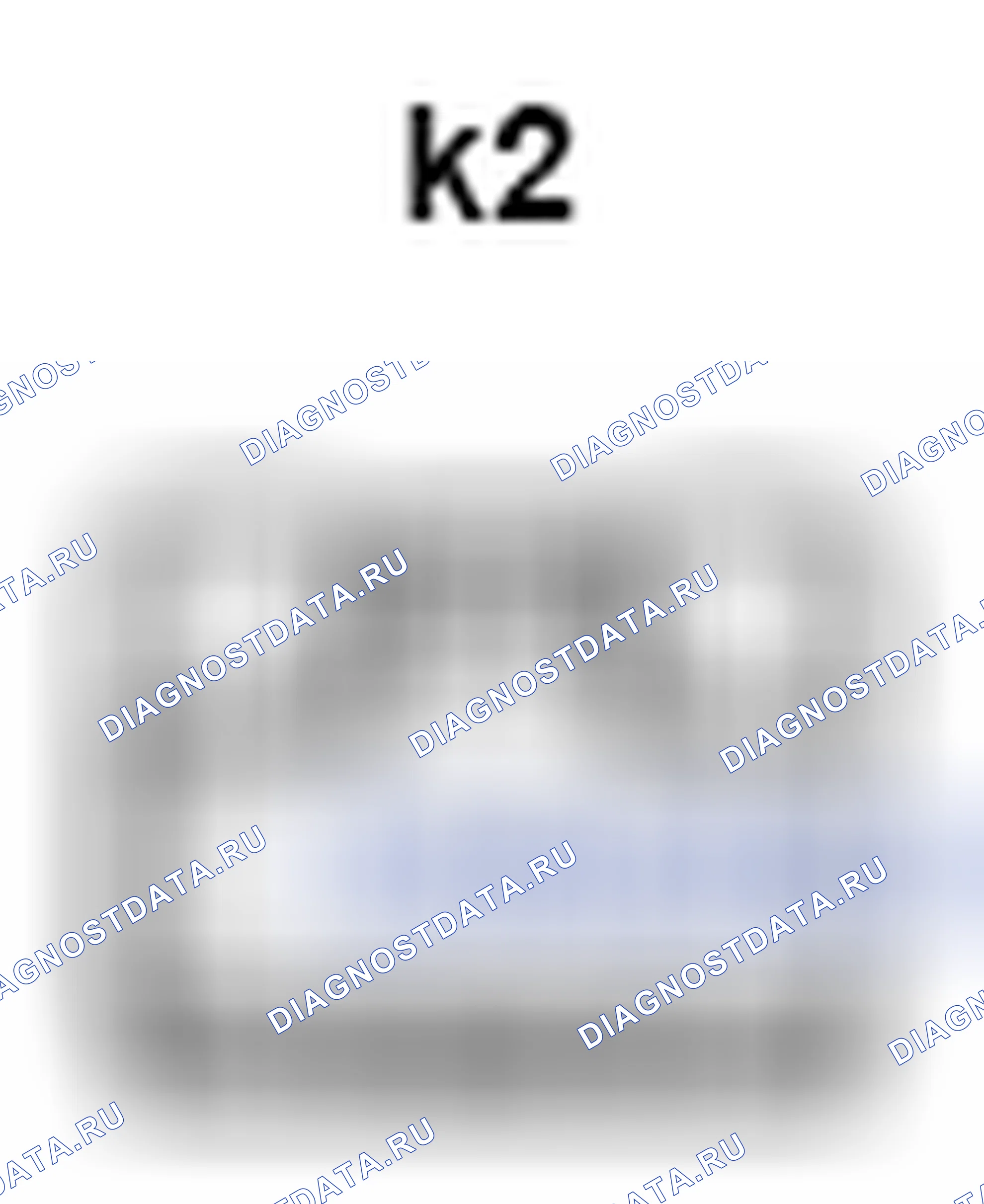 Рис. 1643: Вид с торца разъема микрофона датчика разбития стекла (k2). Toyota Camry XV50