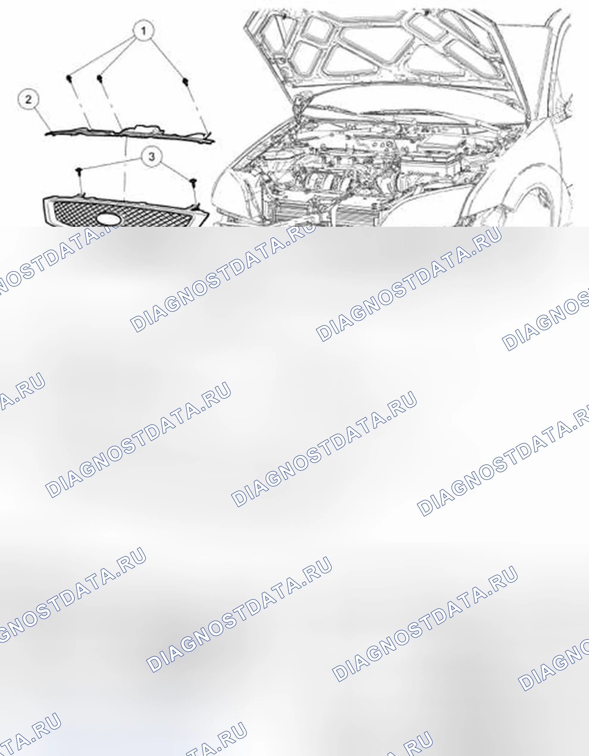 Рис. 17: Передняя крышка бампера. Ford Focus II