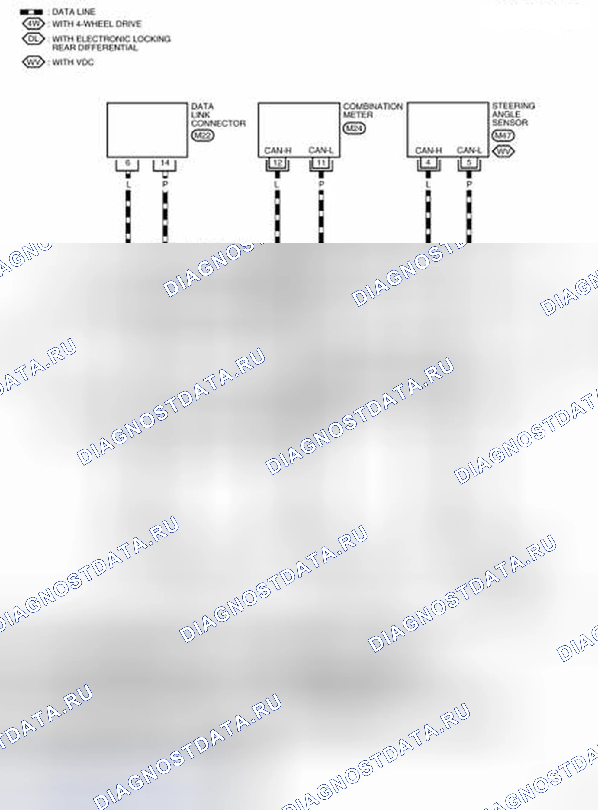 Рис. 95: электросхема (LAN-CAN-02). Nissan Frontier D40