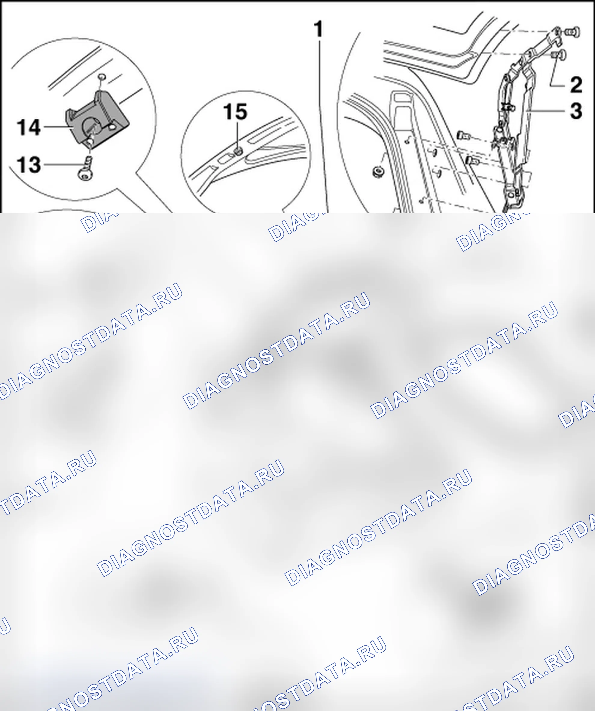 Рис. 130: ОБЗОР ЗАДНЕЙ КРЫШКИ В СБОРЕ, СЕДАН. Volkswagen New Beetle A4