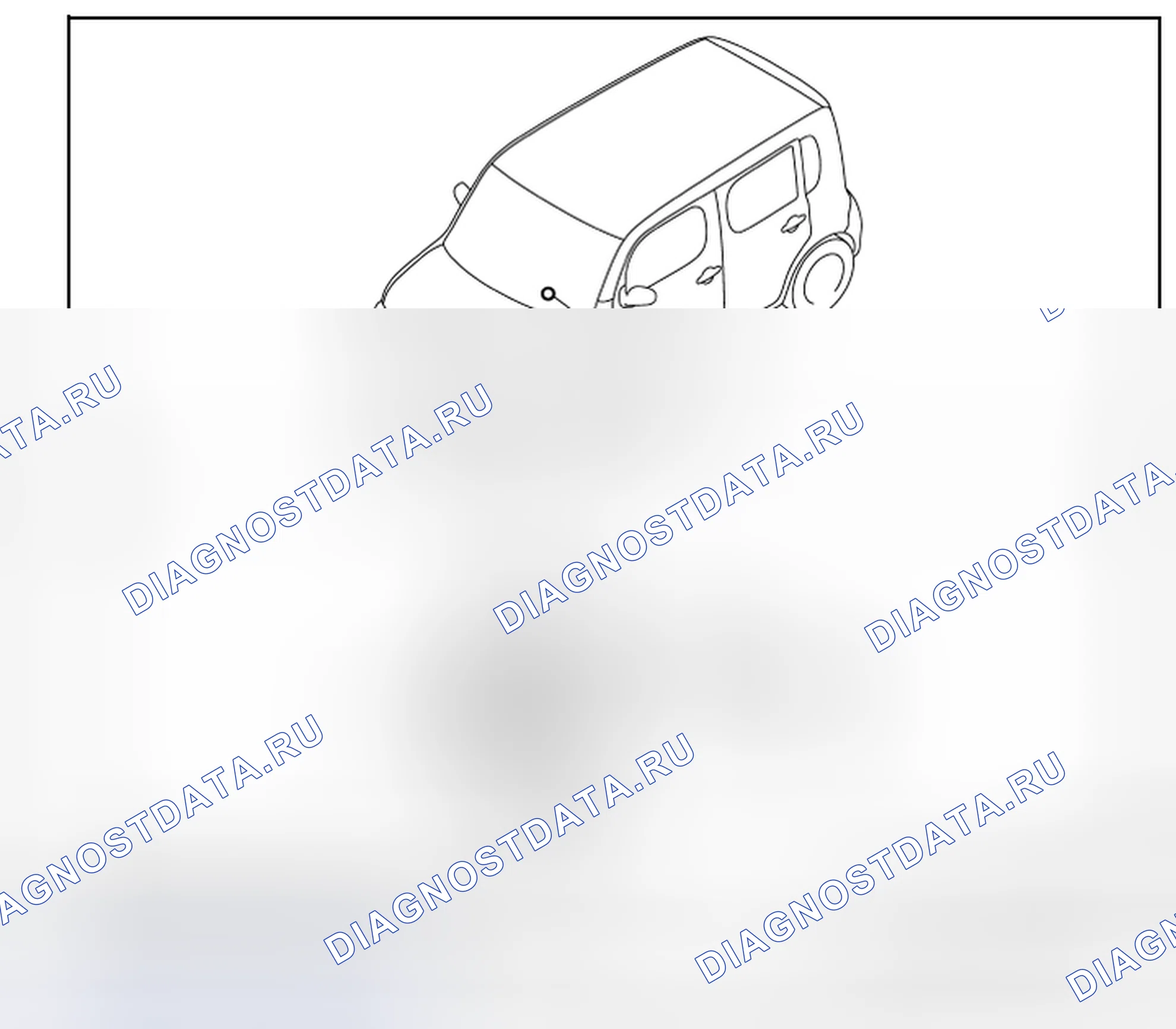 Рис. 8: Расположение компонентов. Nissan Cube III