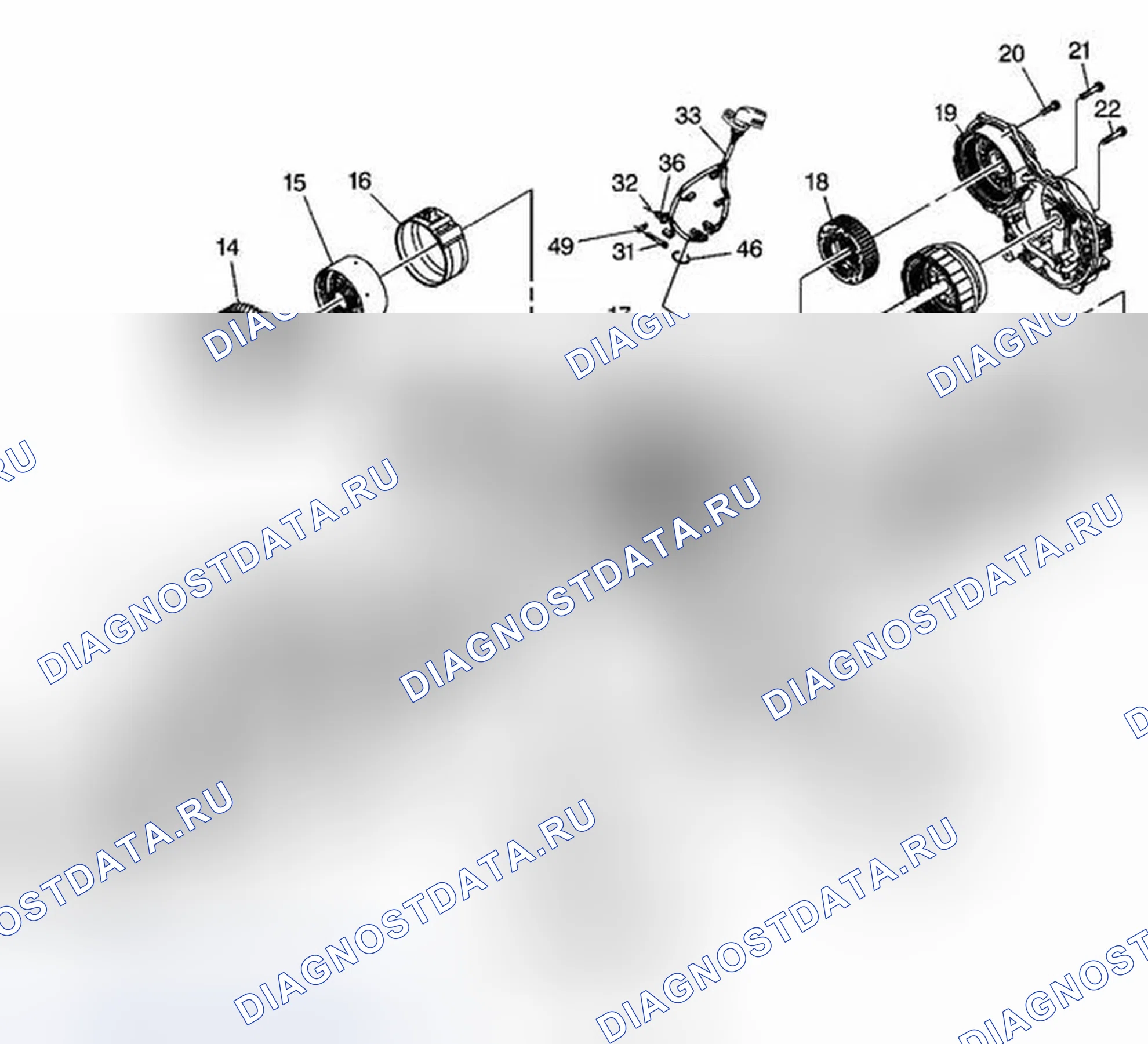 Рис. 14: Виды в разобранном виде. Chevrolet Equinox I