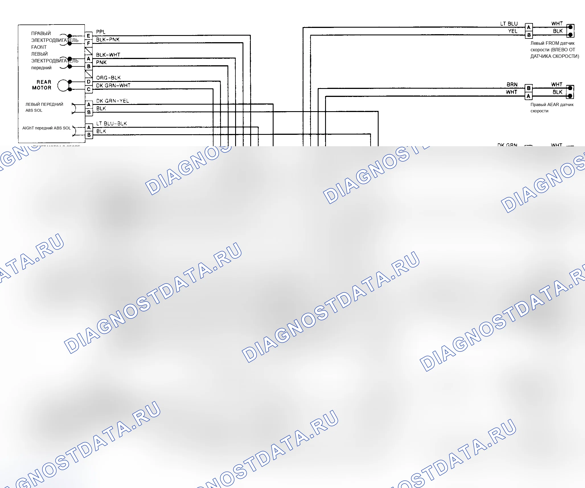 Рис. 97: Схема подключения 4WAL тормозной системы. Chevrolet Lumina APV I