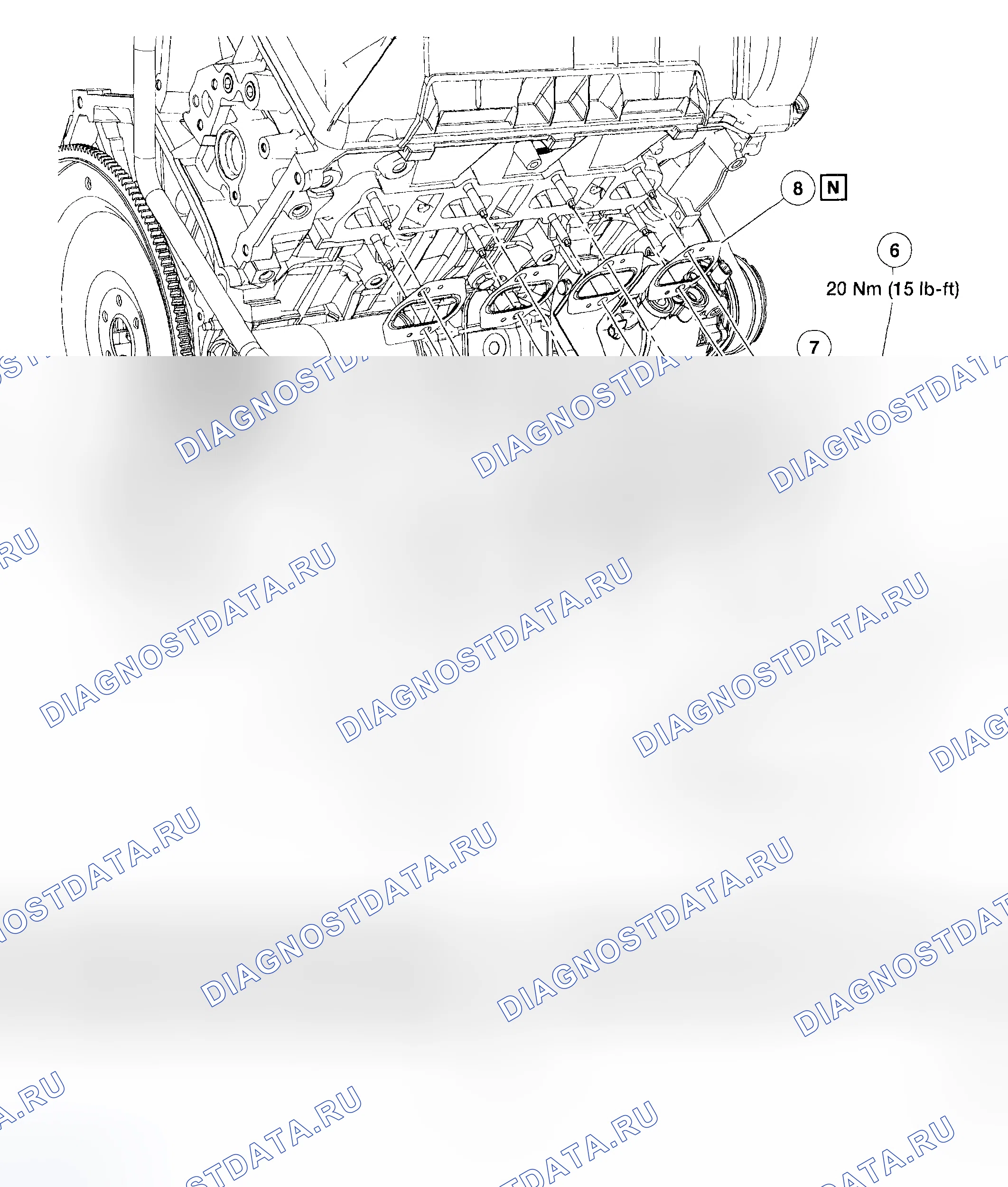 Рис. 104: Правый выпускной коллектор. Hyundai ix20 I рестайлинг