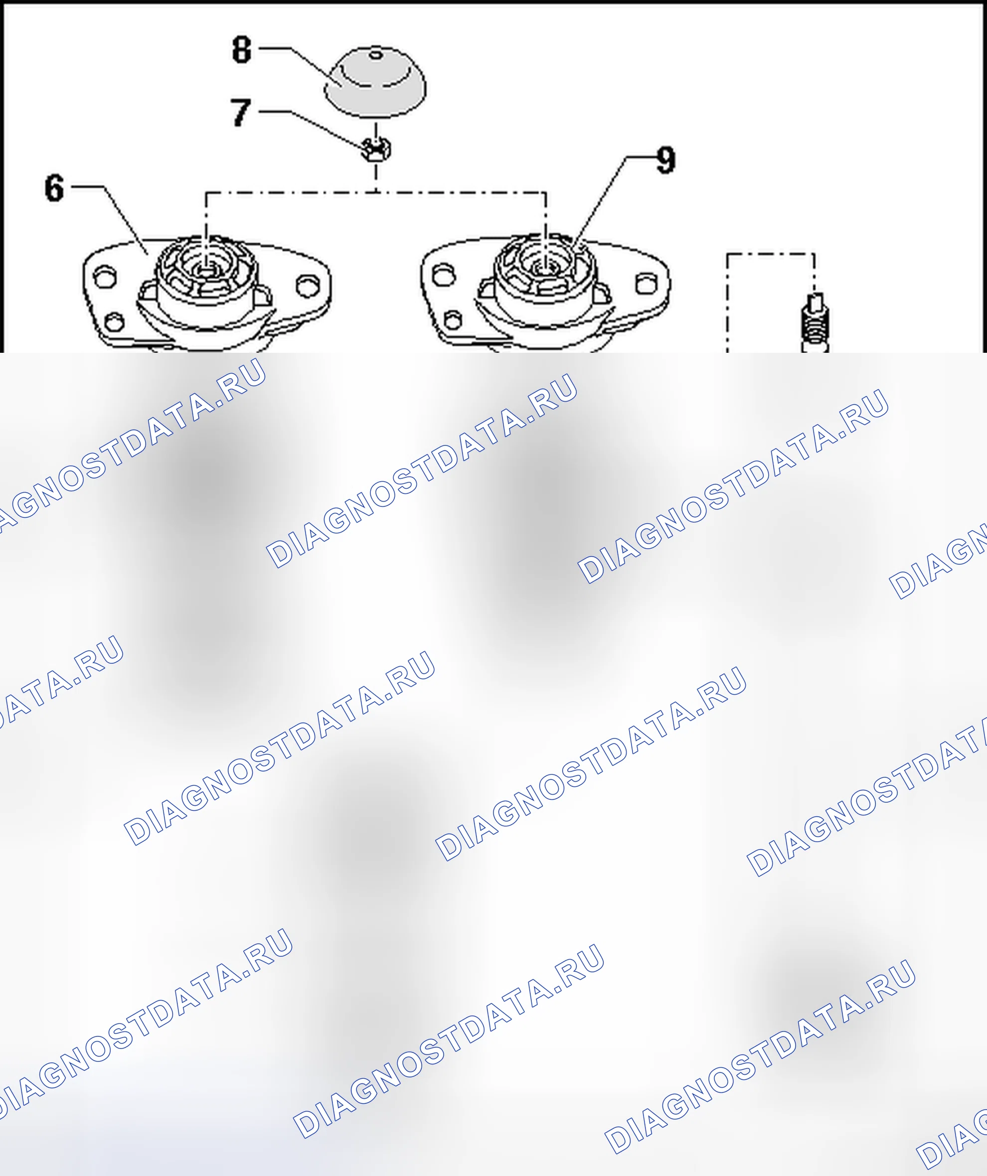 Рис. 109: АМОРТИЗАТОР, Fwd. Volkswagen Golf Mk6