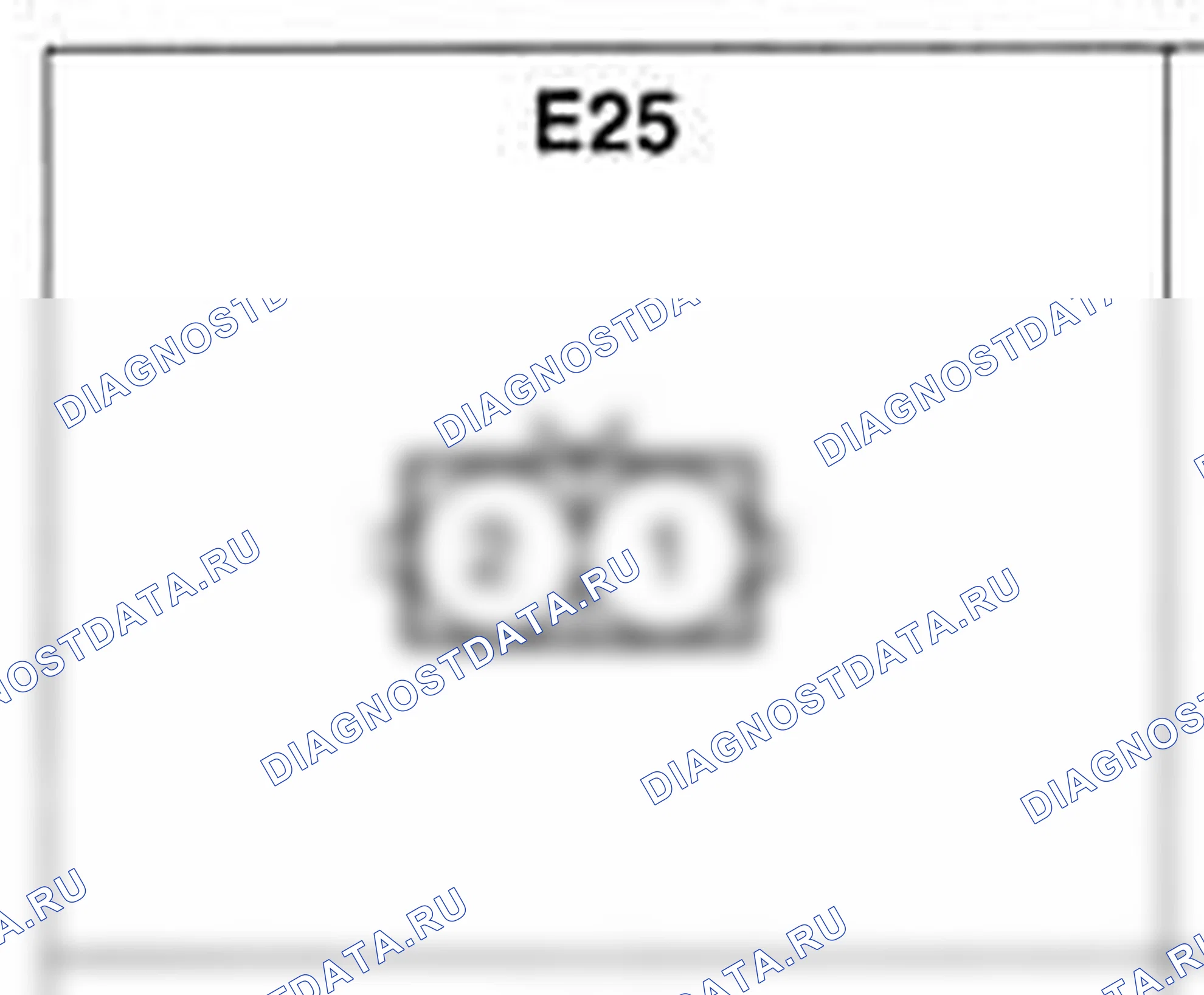 Распиновка разъёма E25 — жгута двигателя. Hyundai Accent LC
