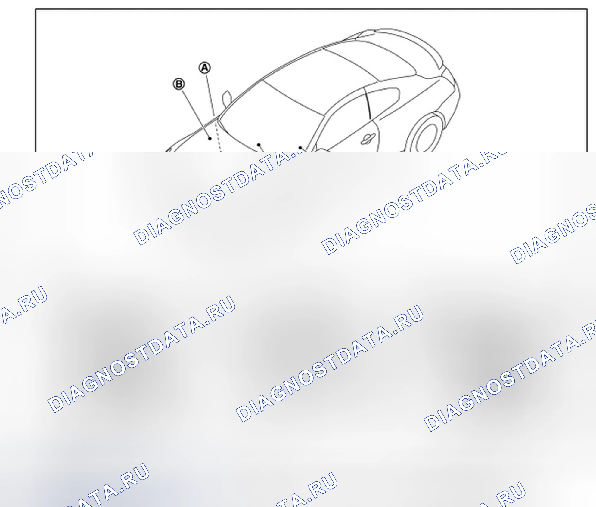 Рис. 76: Расположение компонентов. Infiniti Q60 I