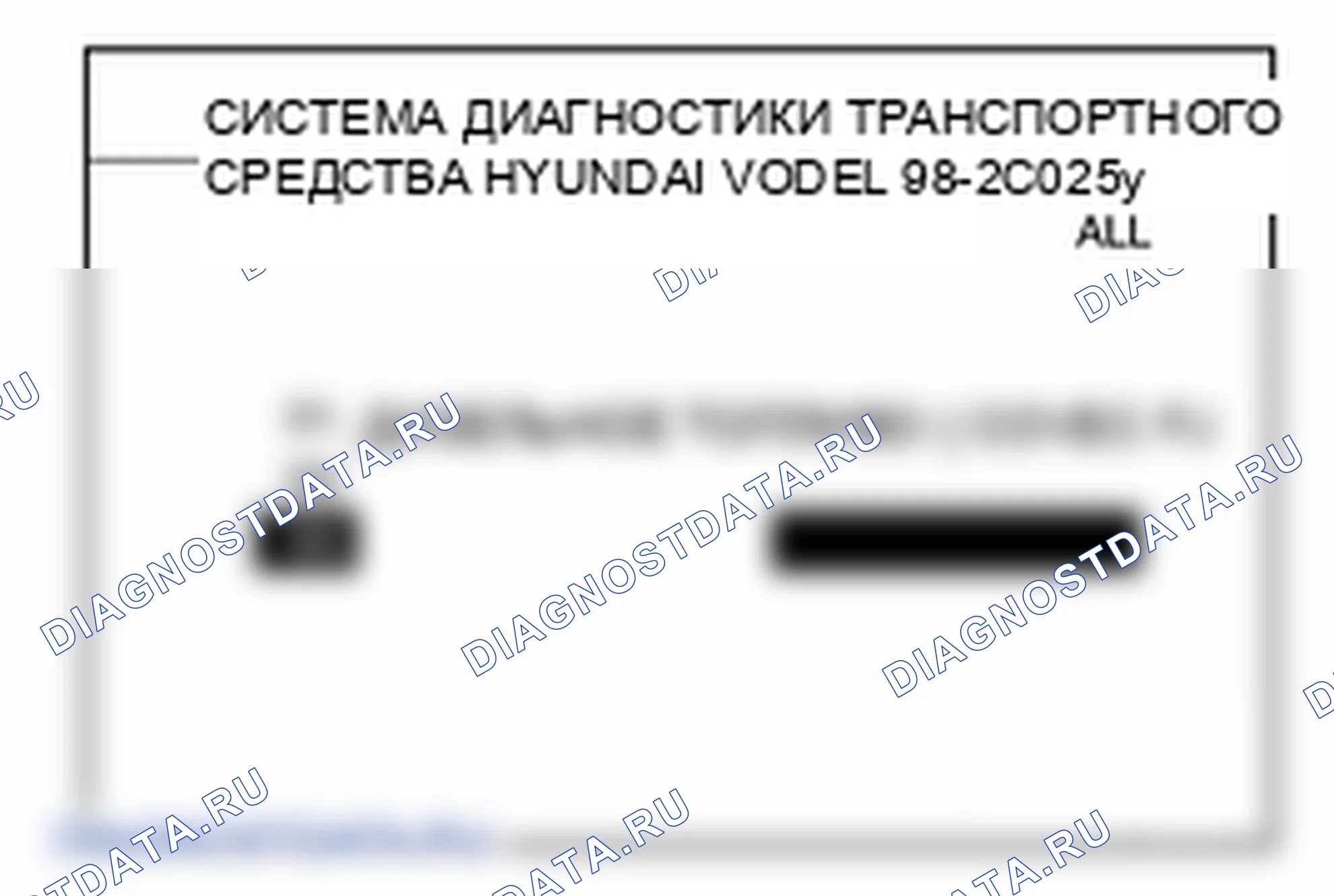 Проверка системы блока управления иммобилайзером. Hyundai H-1 A1