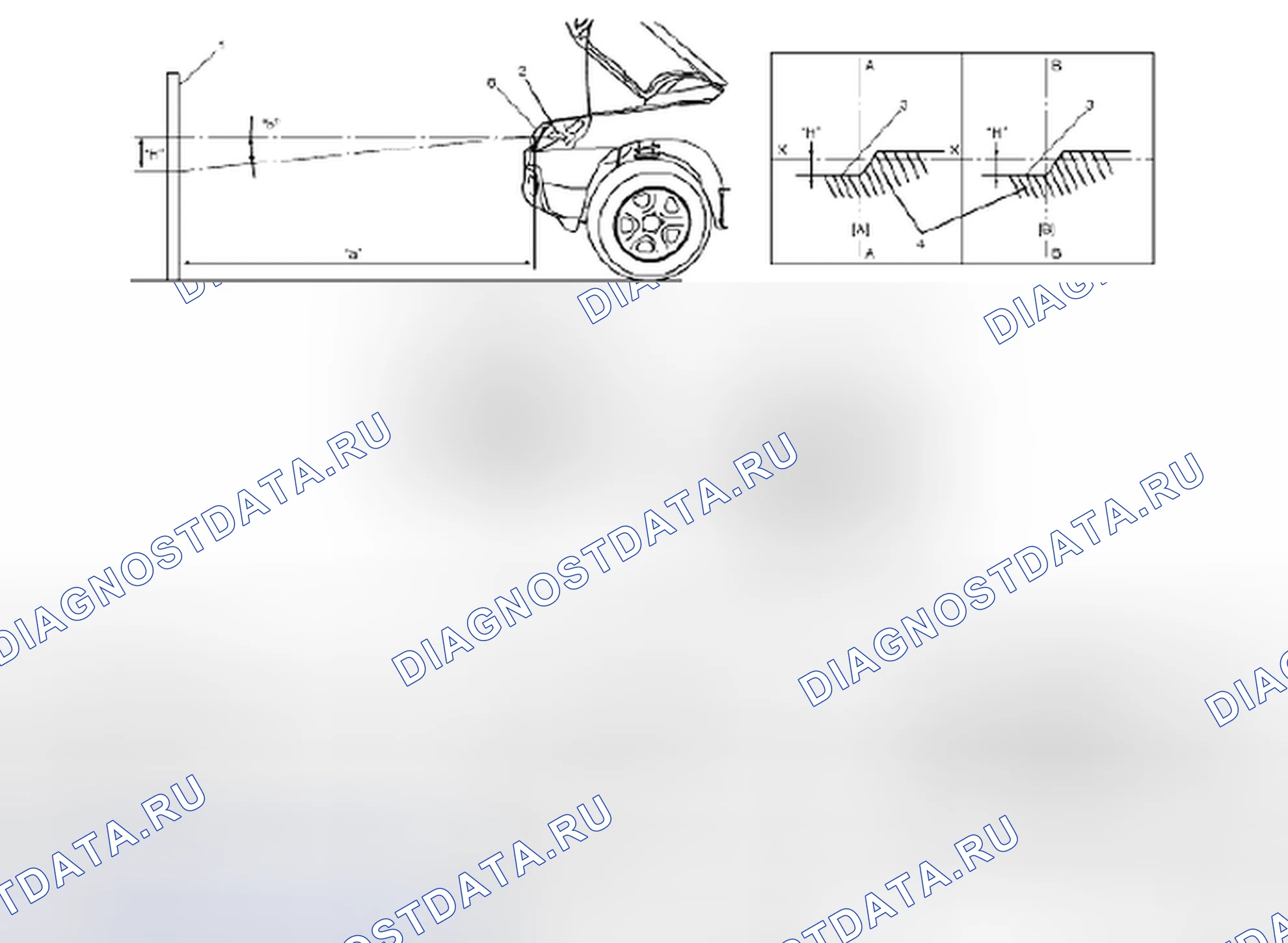 Рис. 5: РЕГУЛИРОВКА НАВЕДЕНИЯ ФАР С ЭКРАНОМ. Suzuki Grand Vitara II