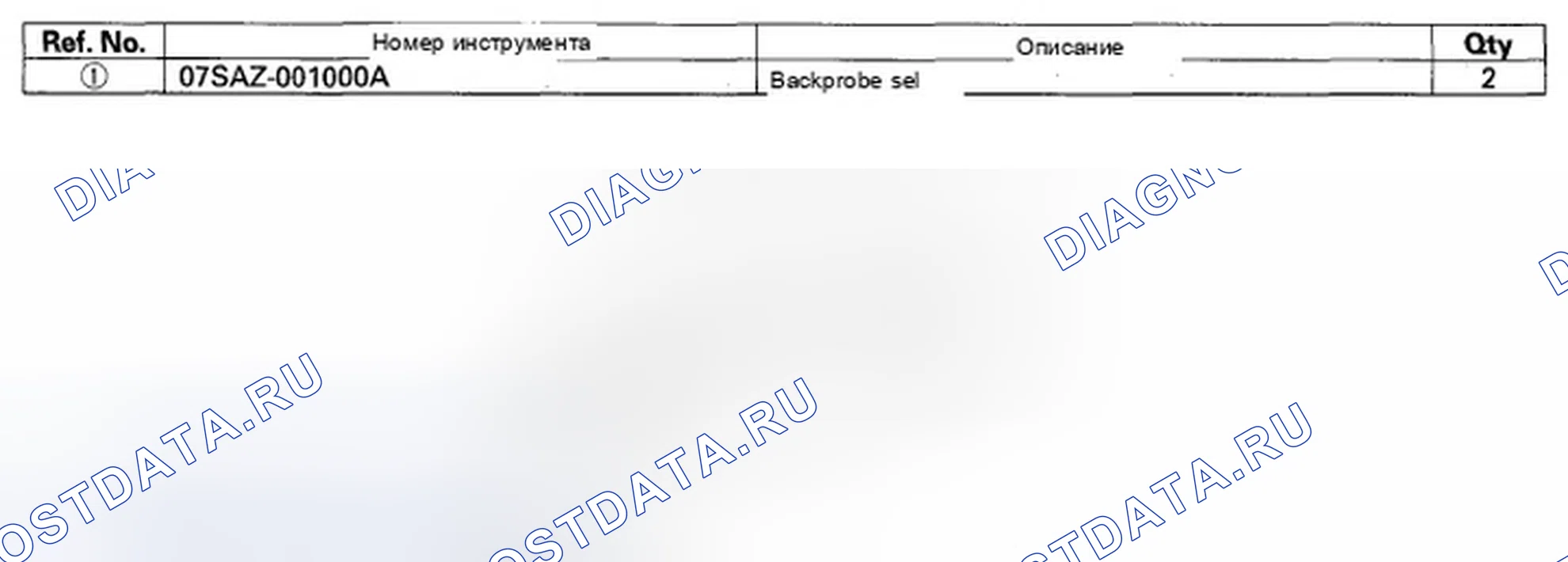 Рис. 1: Специальные инструменты. Honda Odyssey IV