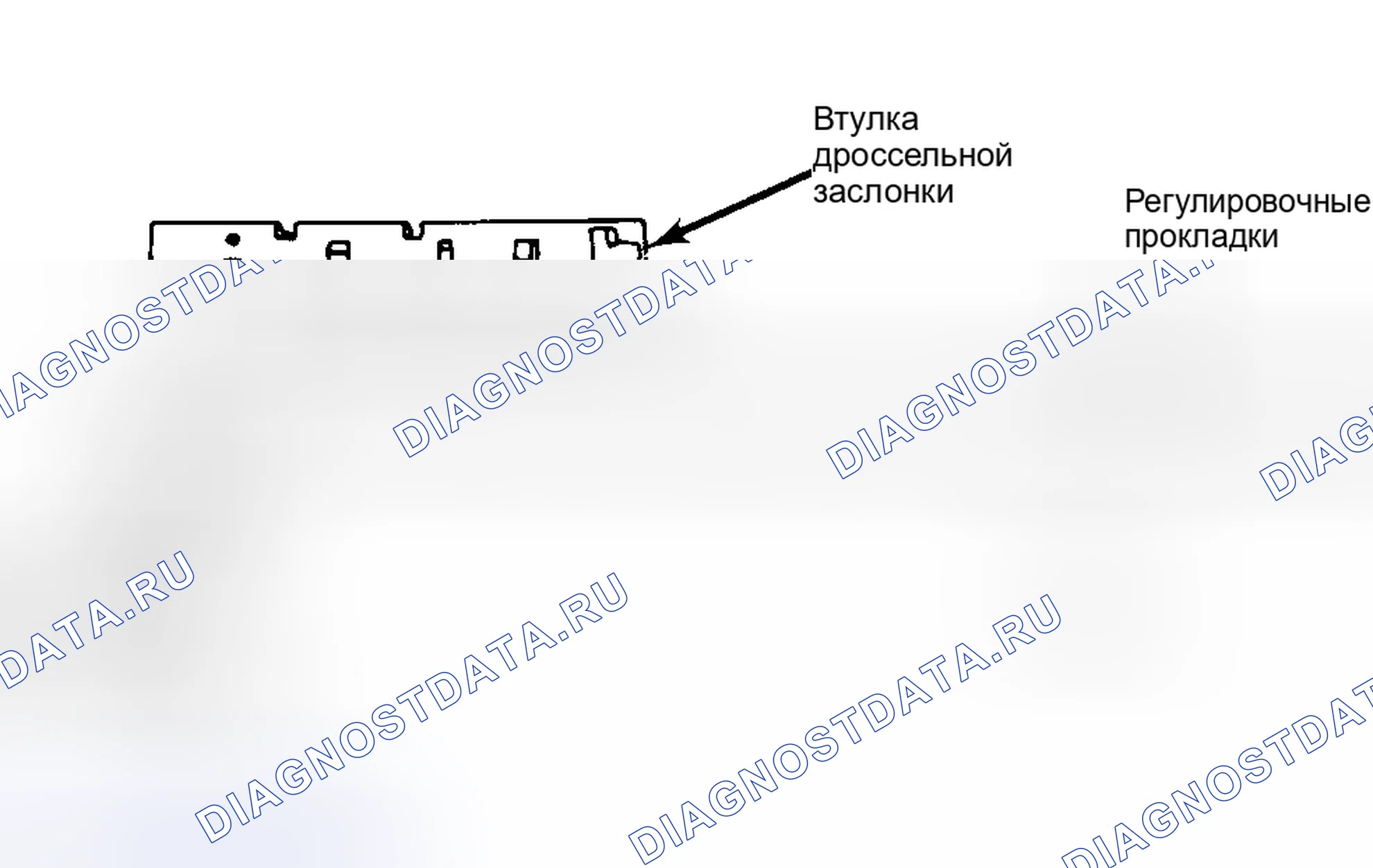 Рис. 13: Разобранный вид дроссельной заслонки. Toyota Tercel L20