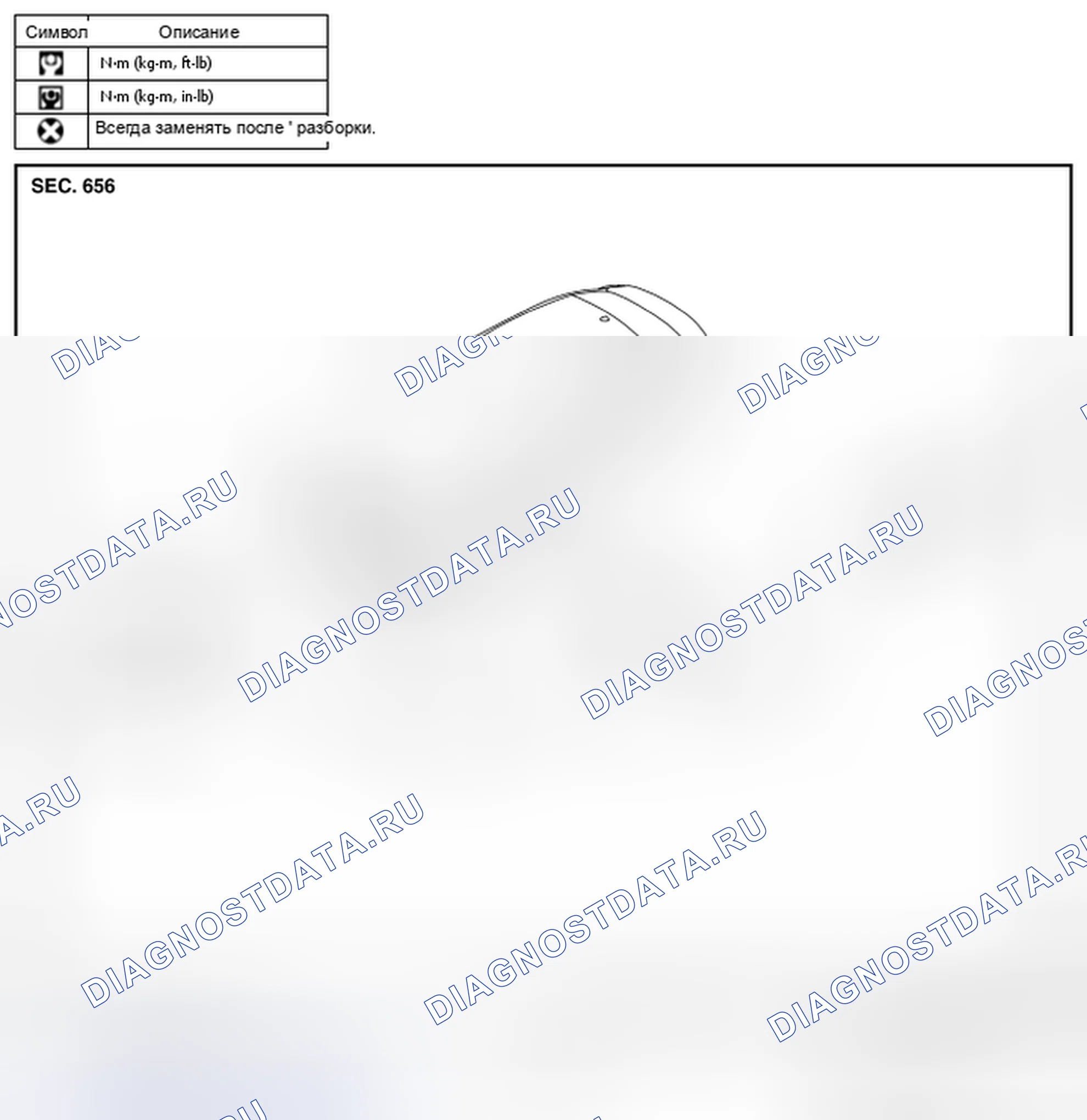 Рис. 46: УПРАВЛЕНИЕ ЗАМКОМ КАПОТА: Расположение компонентов. Nissan Altima L33