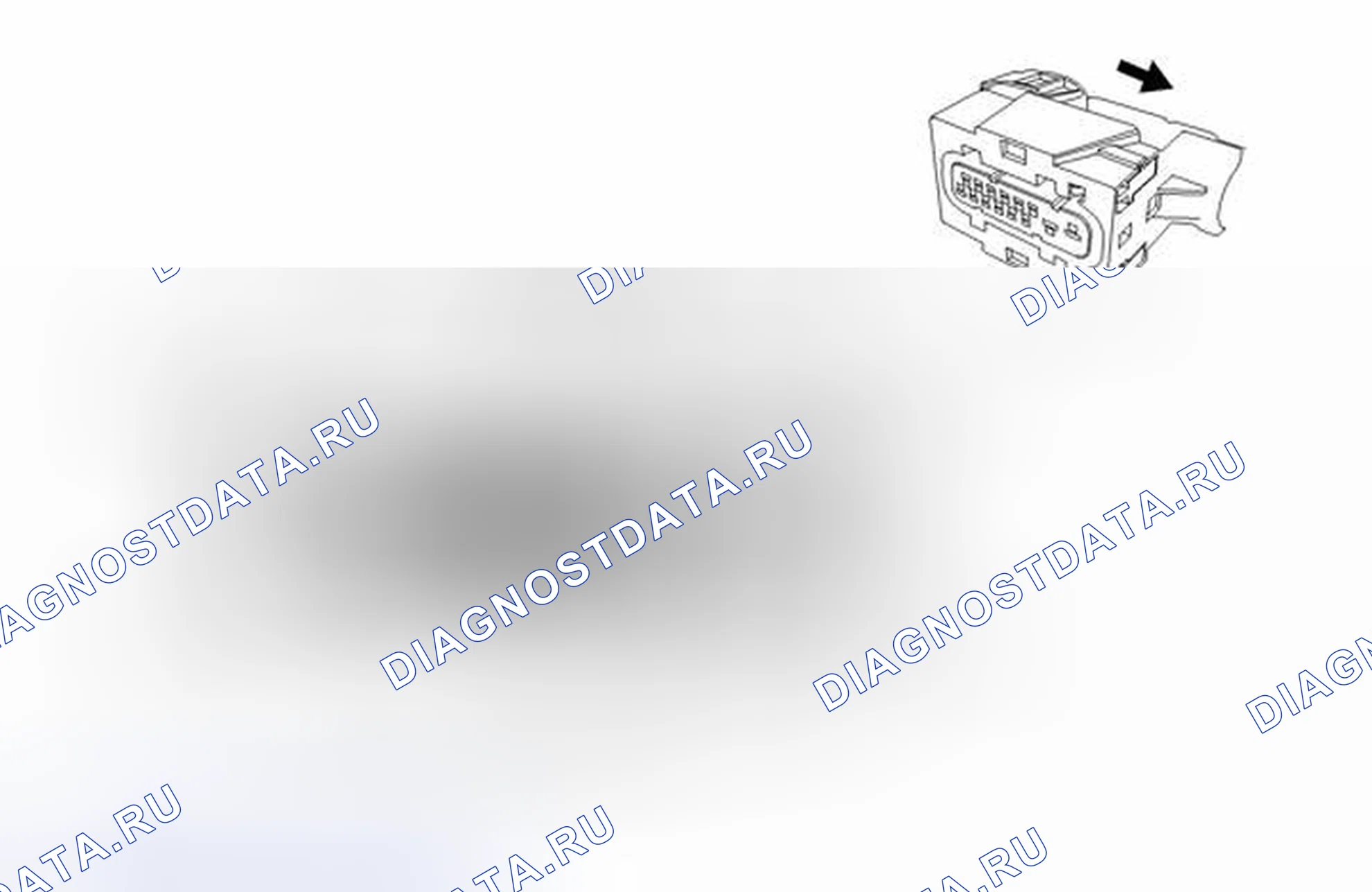 Рис. 262: K71 Вид с торца разъема модуля управления коробкой передач X1 (LUW). Chevrolet Cruze I рестайлинг
