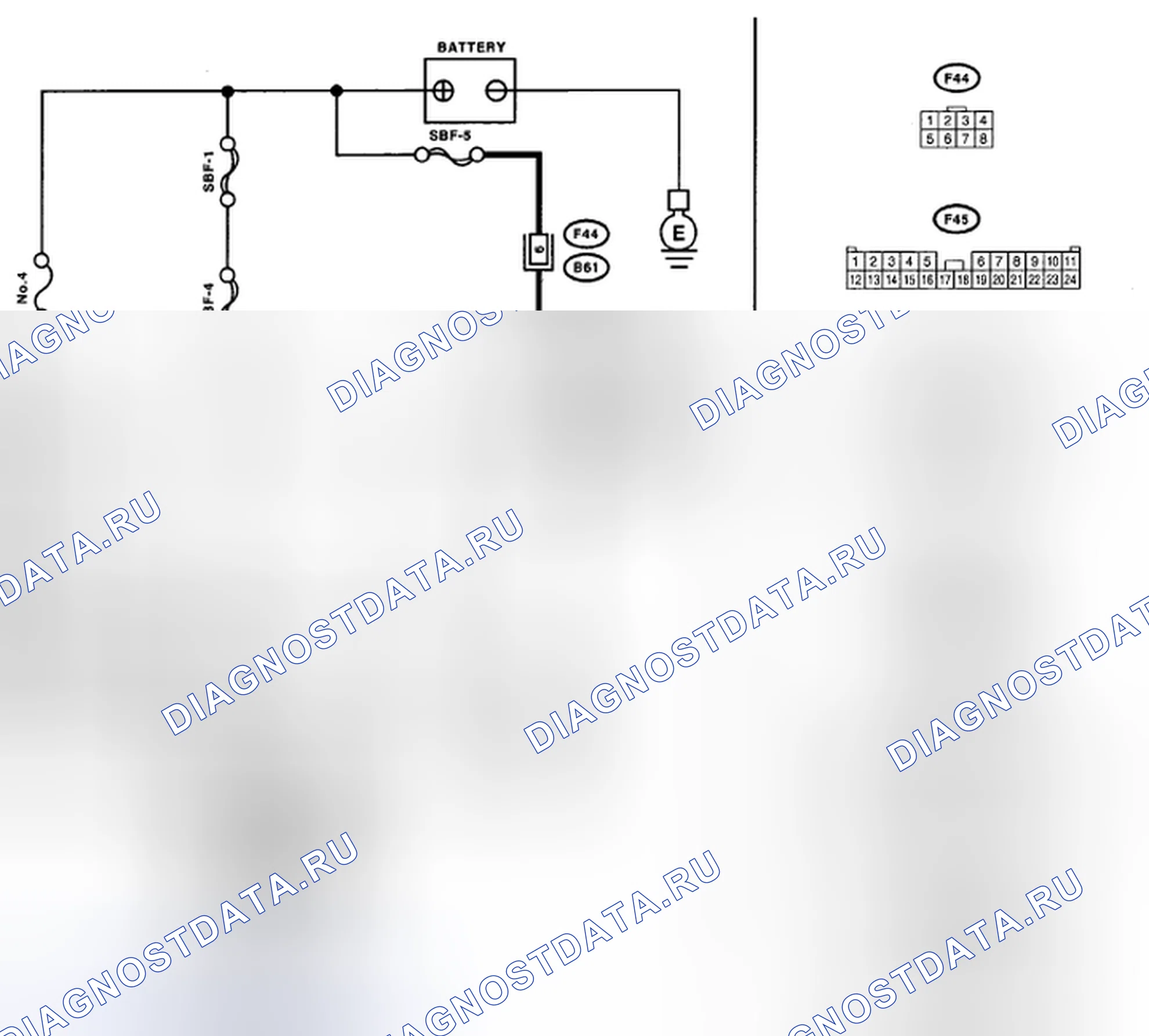 Рис. 23: Схема подключения монитора Subaru Select - модель Turbo. Subaru Impreza GD/GC/GG рестайлинг 2
