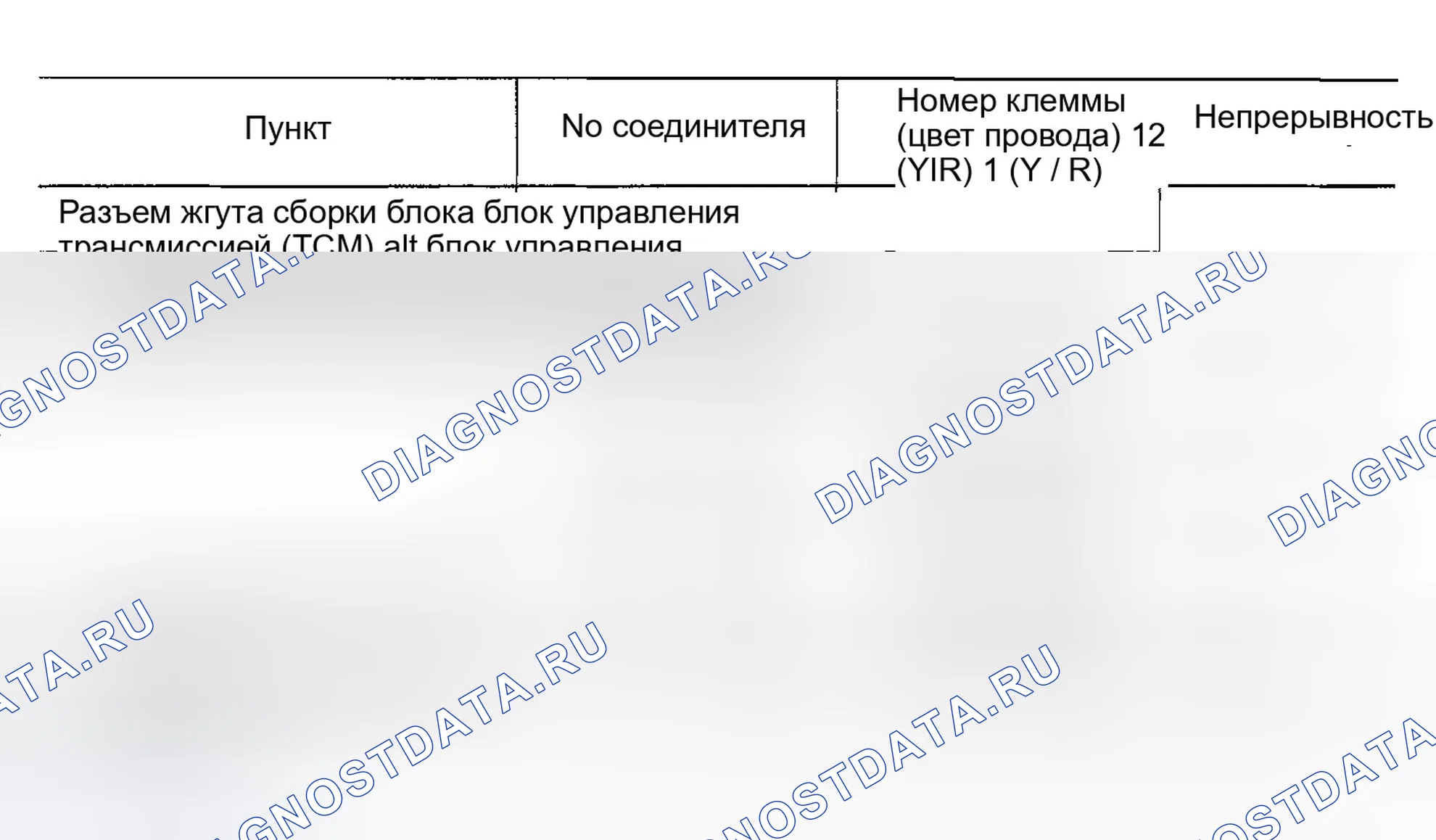 Рис. 543: 3. Проверка жгута между блок управления трансмиссией (TCM) (блок управления трансмиссией) и соединителем жгута сборки блока A / T. Infiniti G35 III