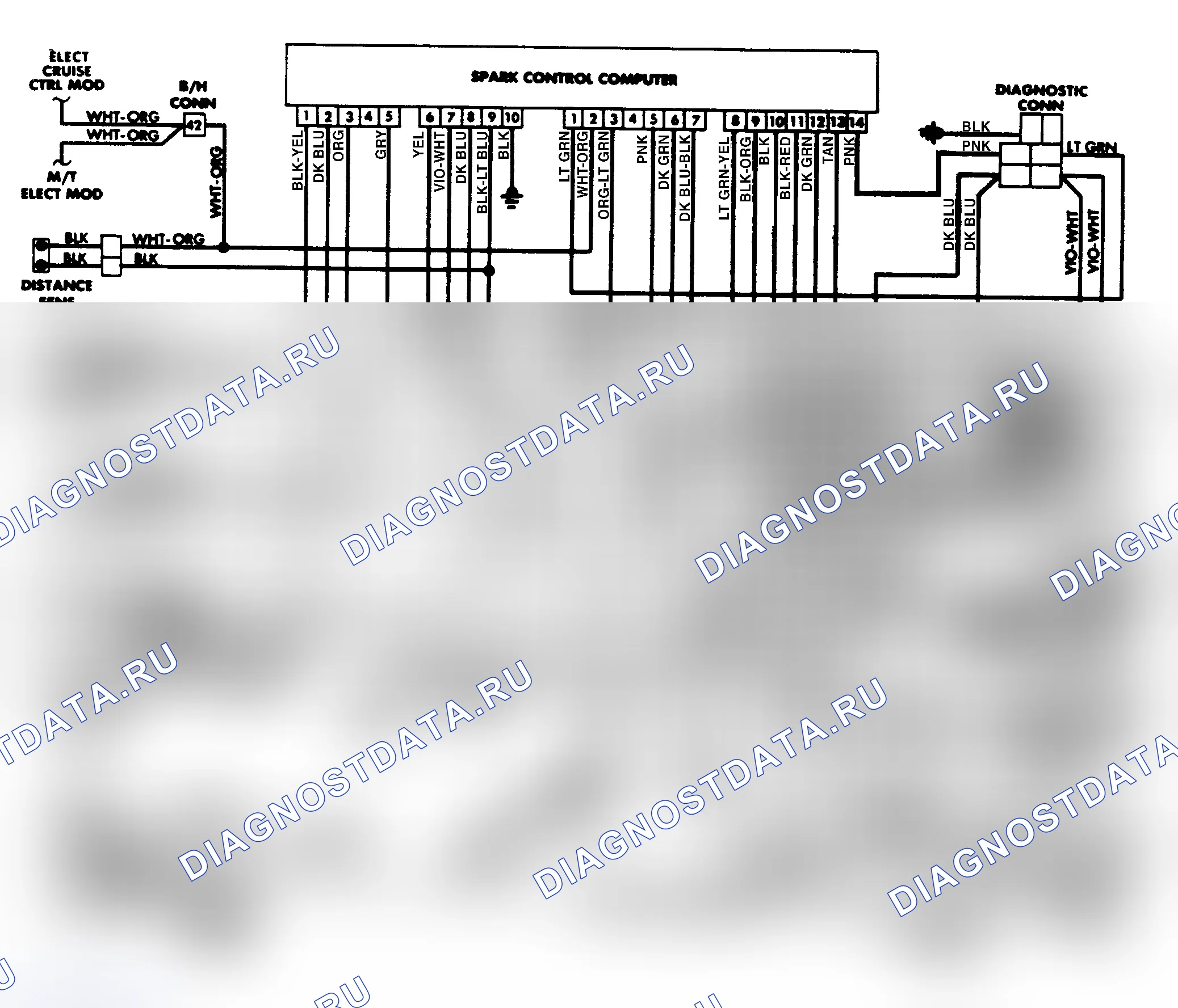 Рис. 326: Схема подключения системы 2.2L FWD EFC. Dodge Grand Caravan I