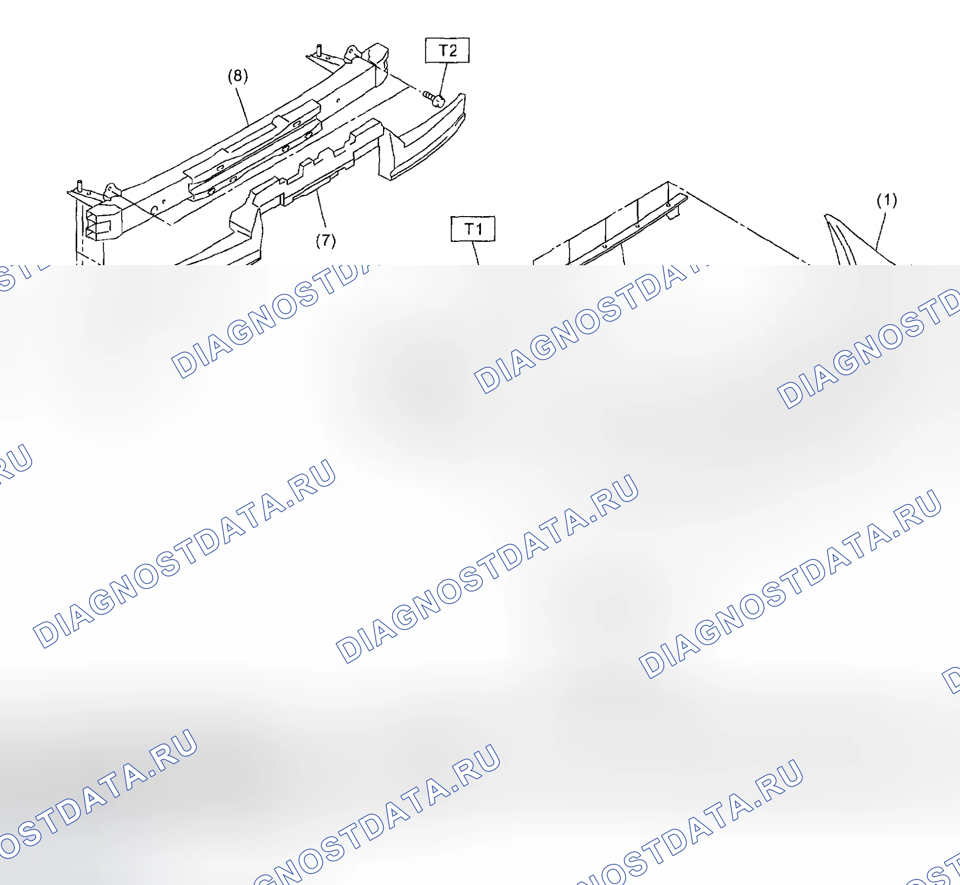 Рис. 5: ЗАДНИЙ БАМПЕР. Subaru Impreza GD/GC/GG рестайлинг