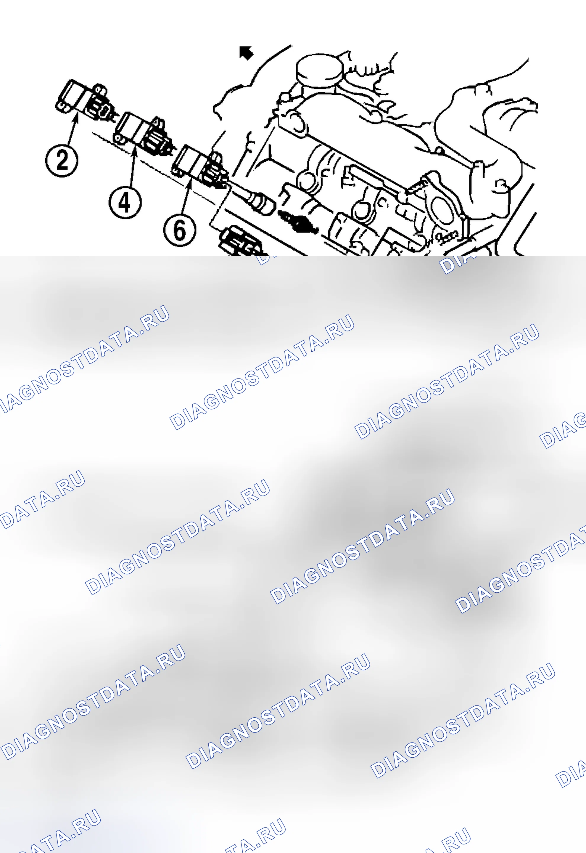Рис. 4: порядок работы цилиндров и катушки (Millenia 2.3L). Mazda Tribute I