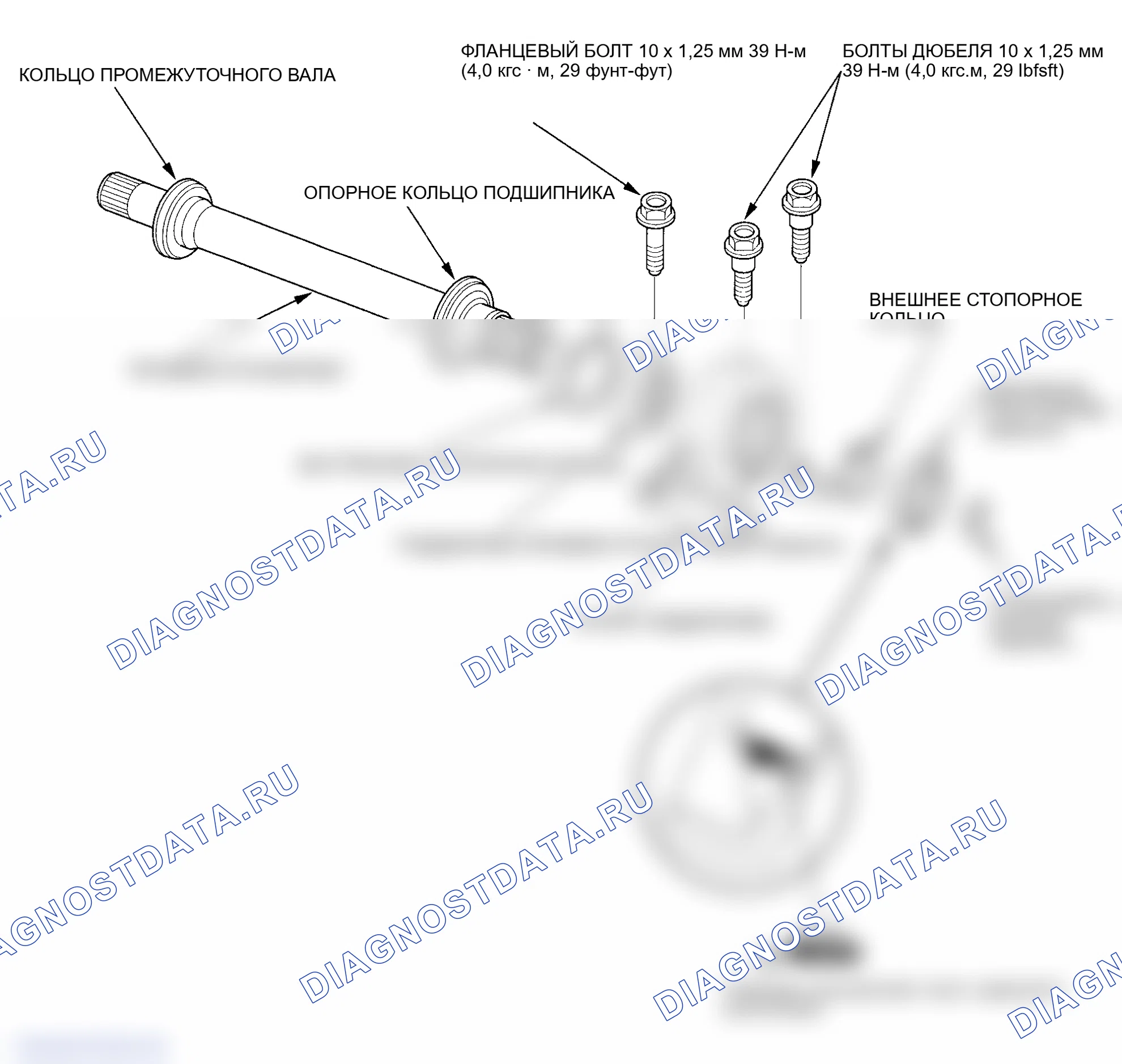 Рис. 79: Разнесенный вид. Honda Element YH2