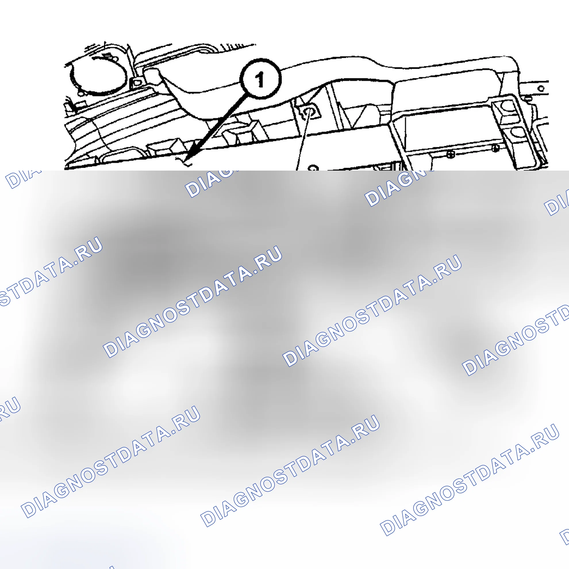 Рис. 22: МОНТАЖ НА ЦЕНТРАЛЬНОМ СИДЕНЬЕ. Dodge Pickup R1500 