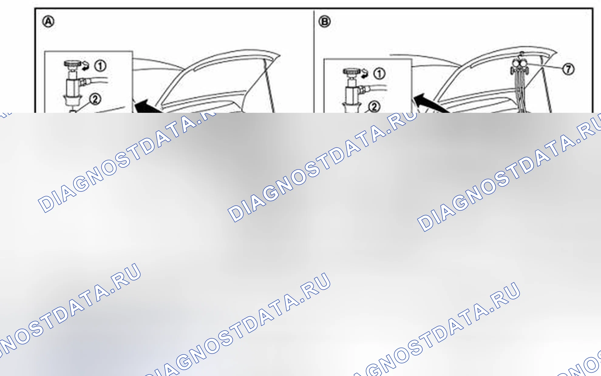 Рис. 8: ПОДКЛЮЧЕНИЕ СЕРВИСНЫХ ИНСТРУМЕНТОВ И ОБОРУДОВАНИЯ. Nissan Pathfinder IV рестайлинг