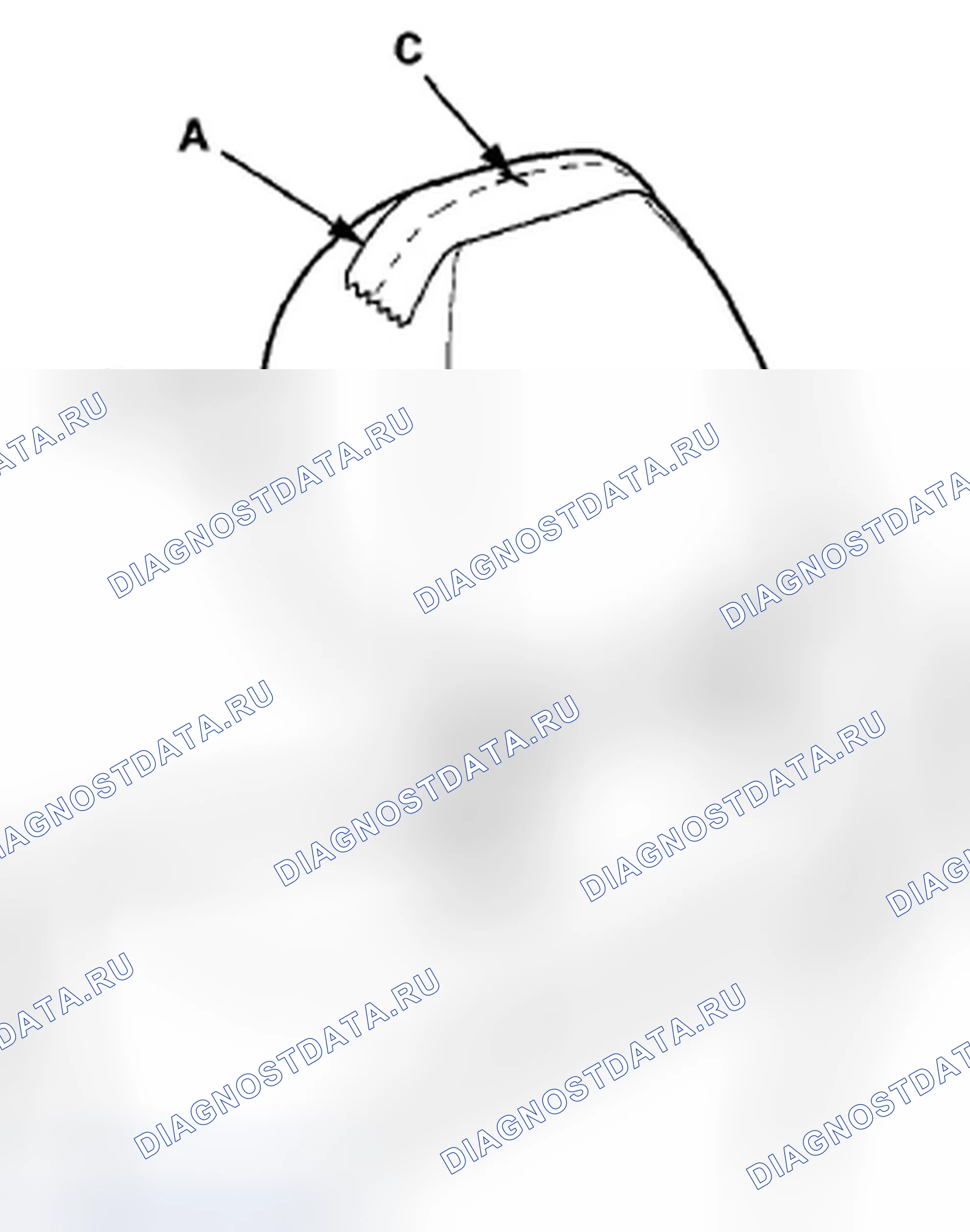 Рис. 2: Проверка активного подголовника переднего сиденья. Acura TSX II