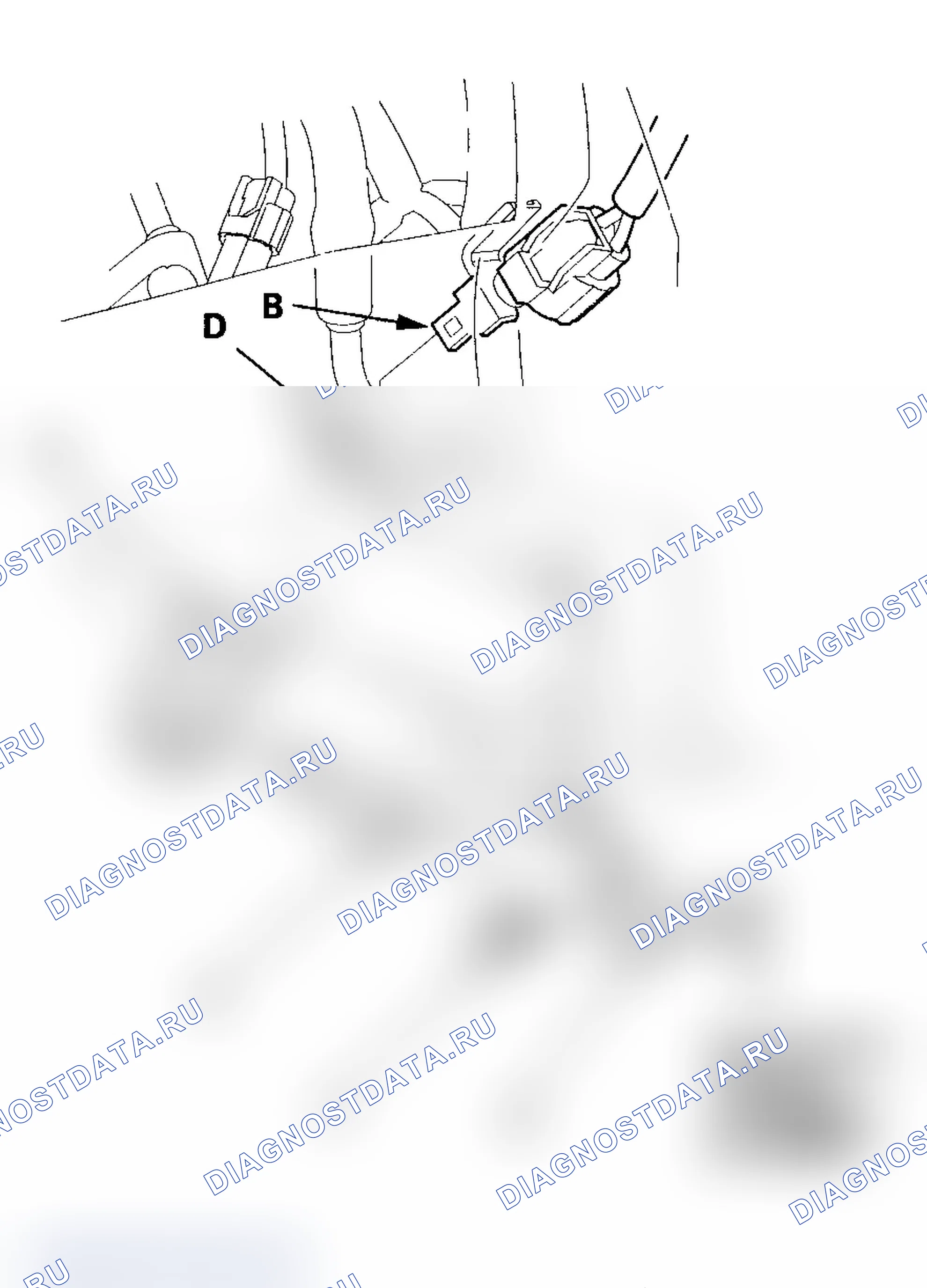 Рис. 222: Замена датчика температуры ATF. Acura MDX I