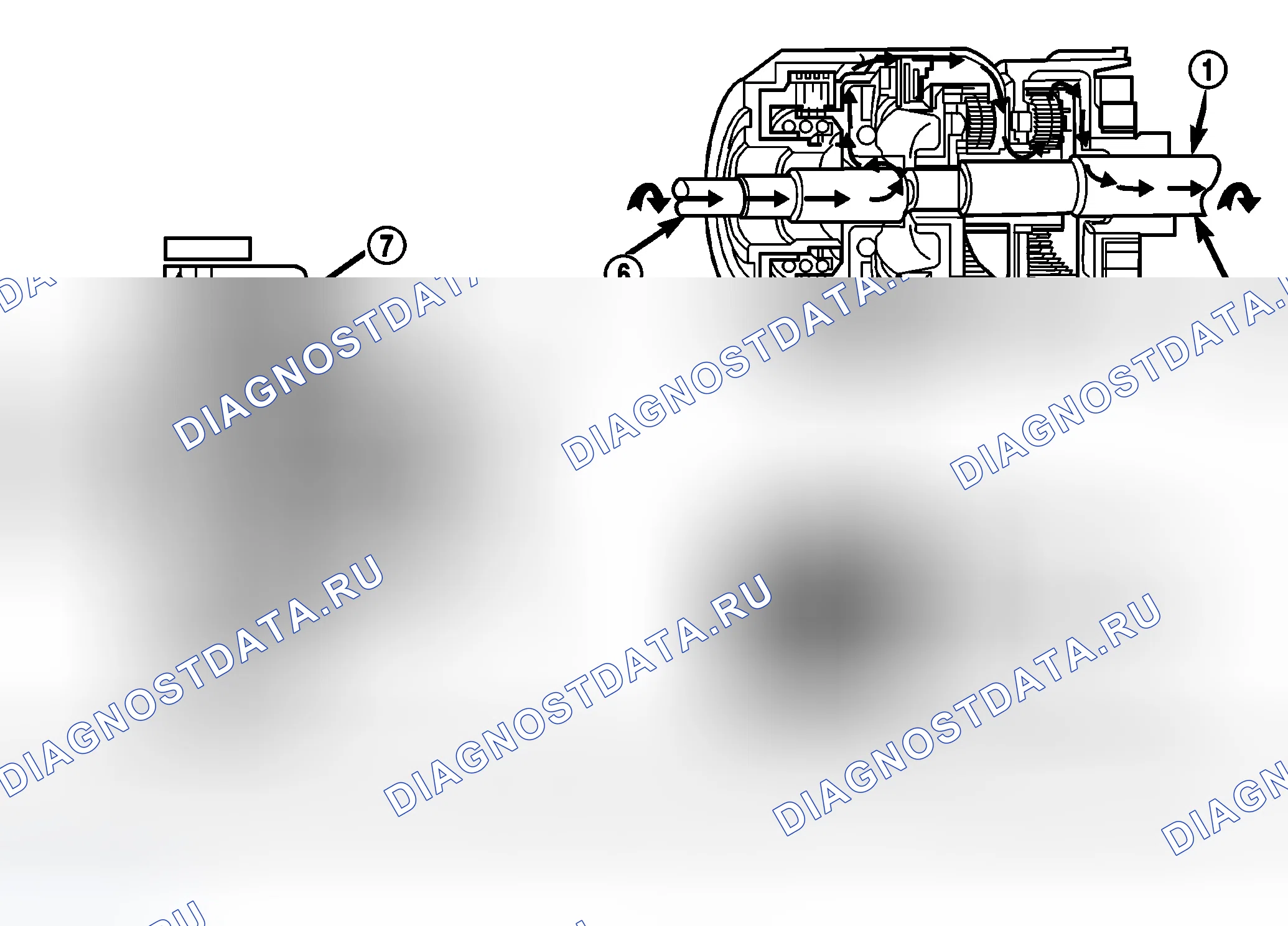 Рис. 744: ПОТОК МОЩНОСТИ ПЕРВОЙ ПЕРЕДАЧИ. Dodge Pickup R2500 