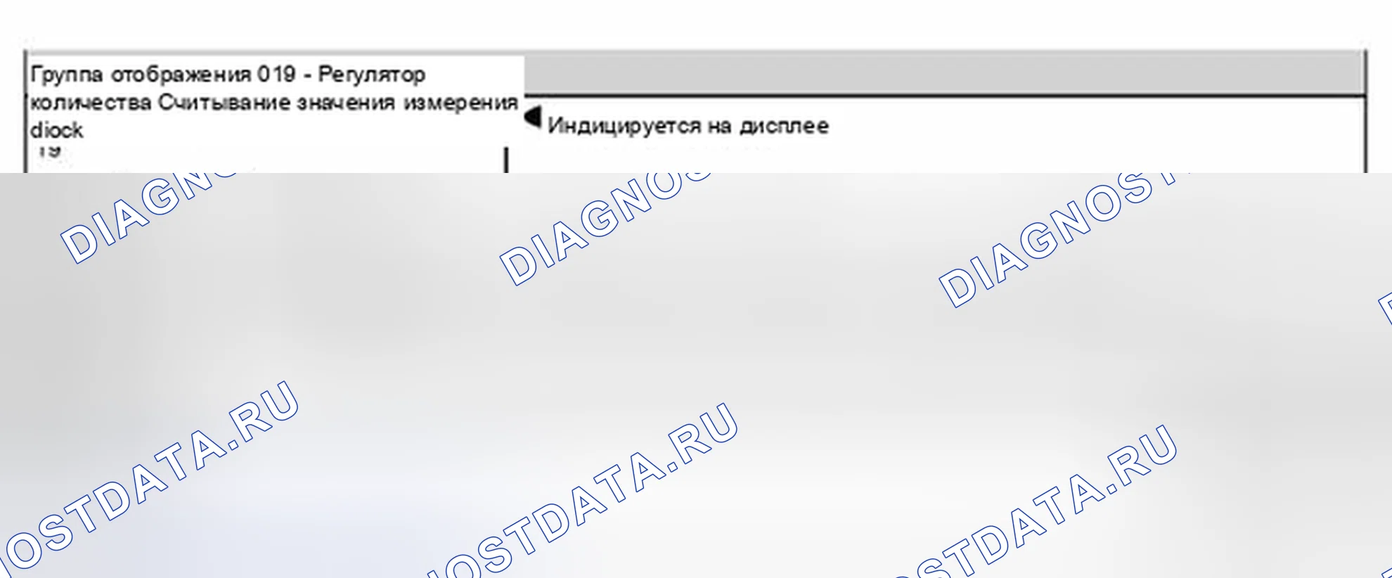 Рис. 57: Дисплейная группа 19 с включенным зажиганием. Volkswagen New Beetle A4