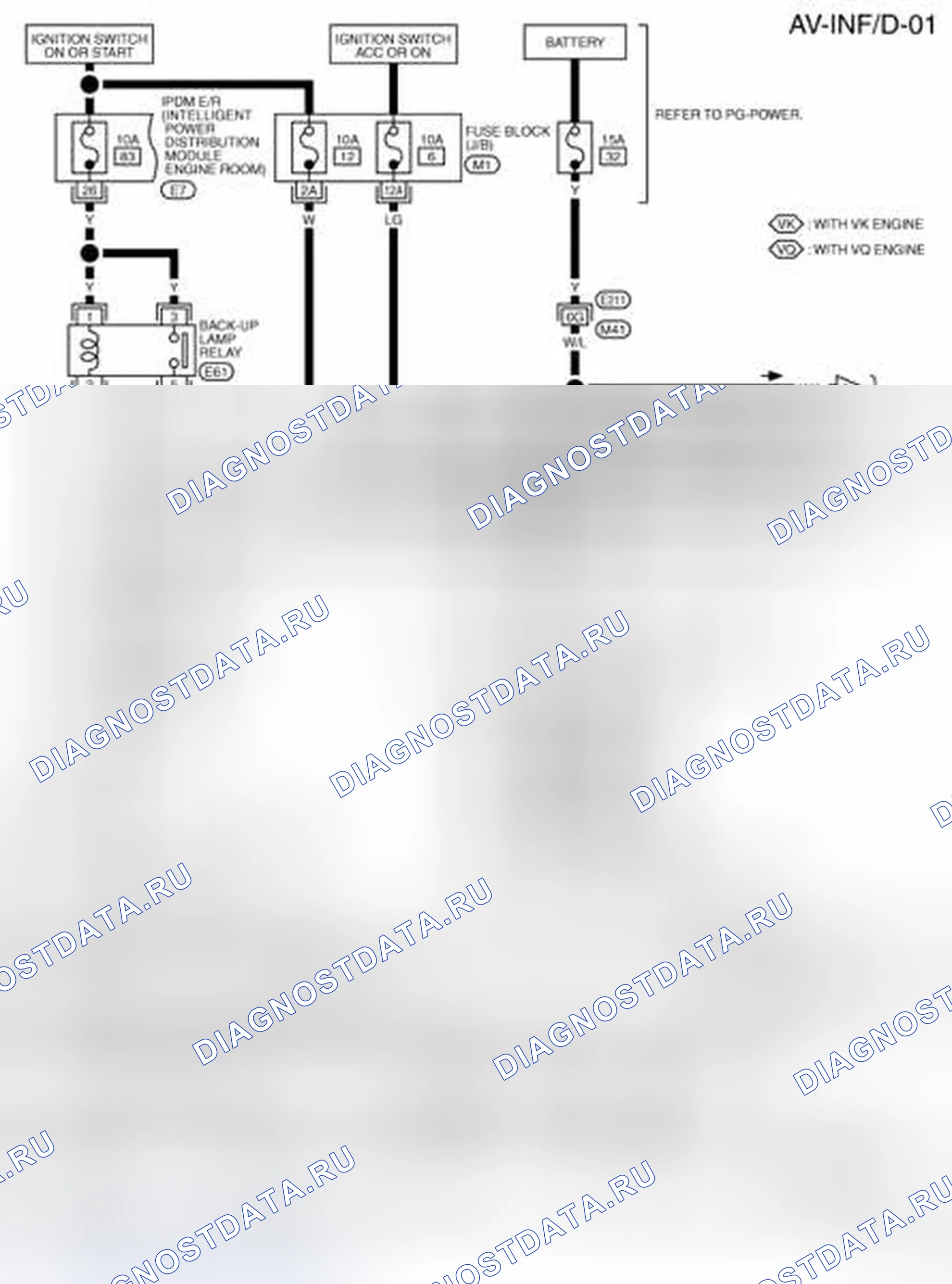 Рис. 56: электросхема - INF / D. Infiniti FX35 I рестайлинг