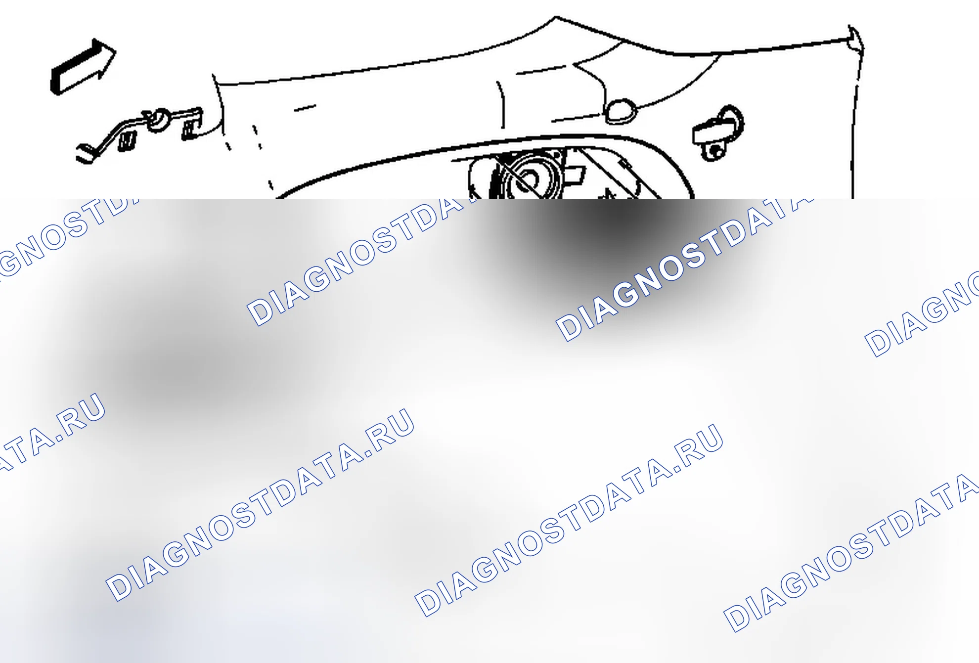 Рис. 34: Замена решетки заднего динамика радиоприемника. Chevrolet Traverse I